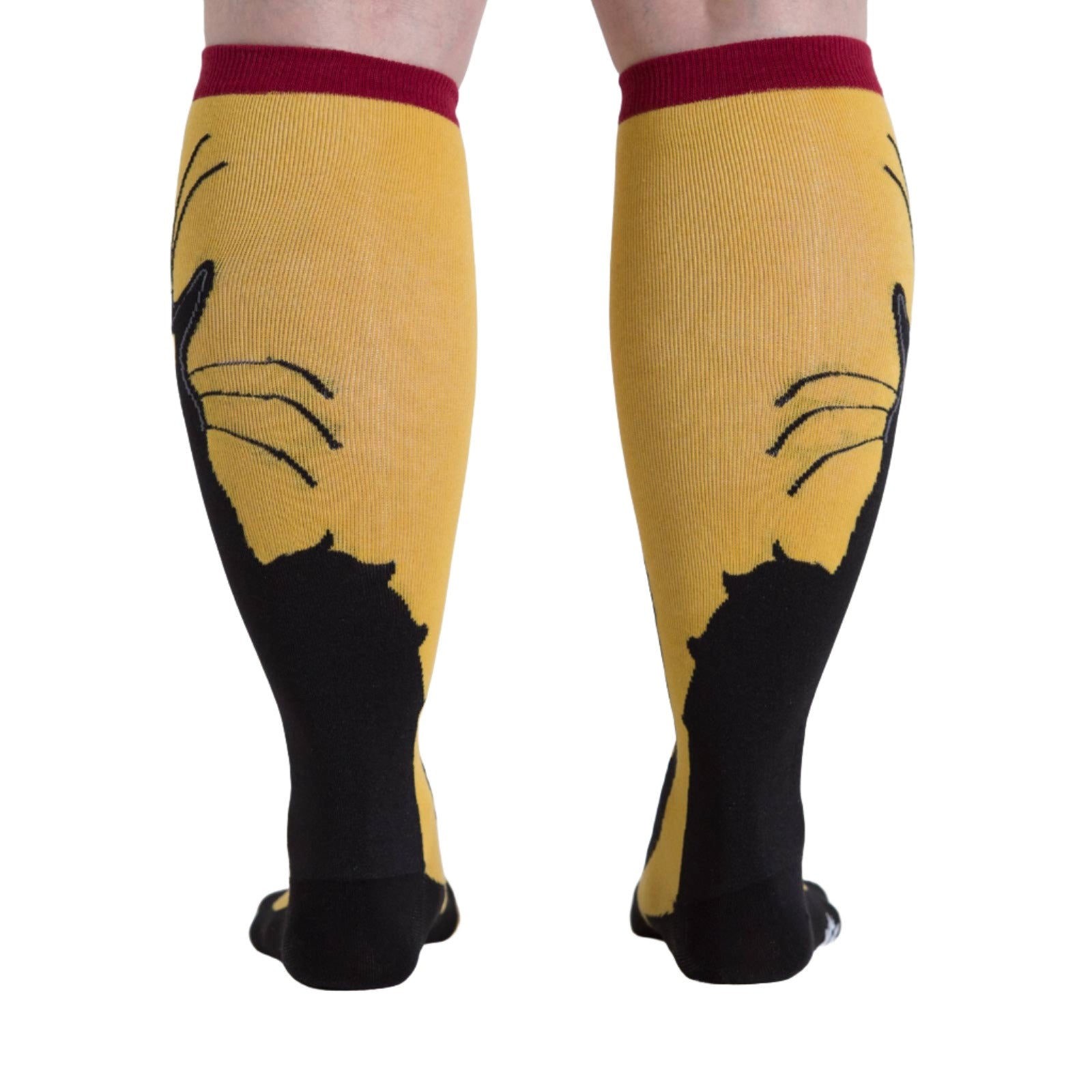 Stylish Stretch Knee High Socks for Women - Chat Noir Design | Comfortable & Fashionable Hosiery for Everyday Wear, Work, or Cosplay