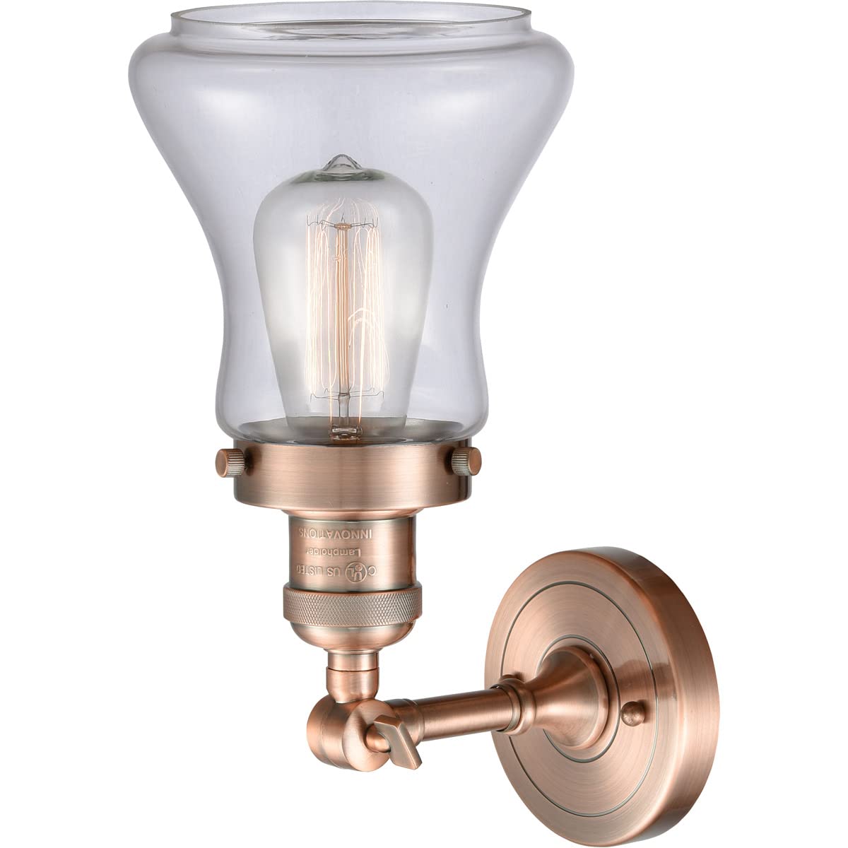 Innovations INNO203-AC-G192-LED Modern Copper LED Wall Sconce Light Fixture - Energy Efficient Indoor/Outdoor Lighting for Bedroom, Hallway, Porch & Patio