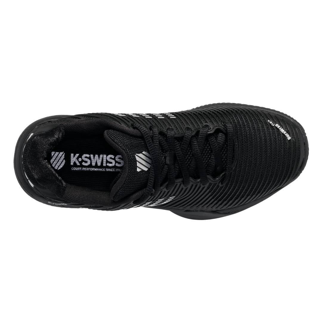 K Swiss Hypercourt Express 2 Women's Clay Court Tennis Shoes - Black/White | Lightweight & Durable for Competitive Play & Training | Perfect for Clay Courts, Tennis Matches & Gym Workouts