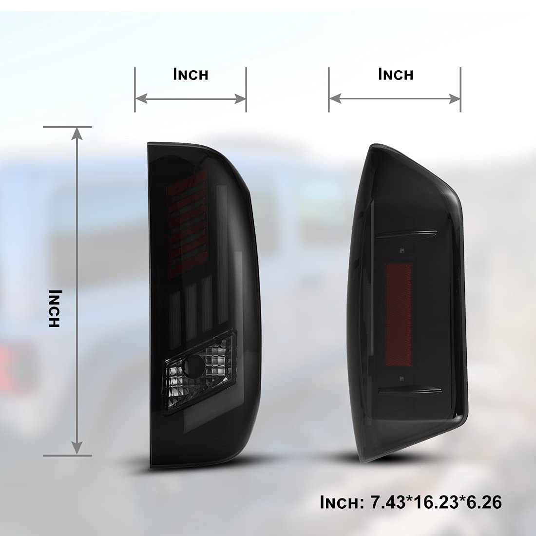 ROXX LED Tail Lights Assembly for 2014-2022 Toyota Tundra - Smoke Sequential Turn Signals, DRL & Brake Lights - Pair for Pickup Truck (Passenger & Driver Side) - Upgrade for Night Driving & Enhanced Safety