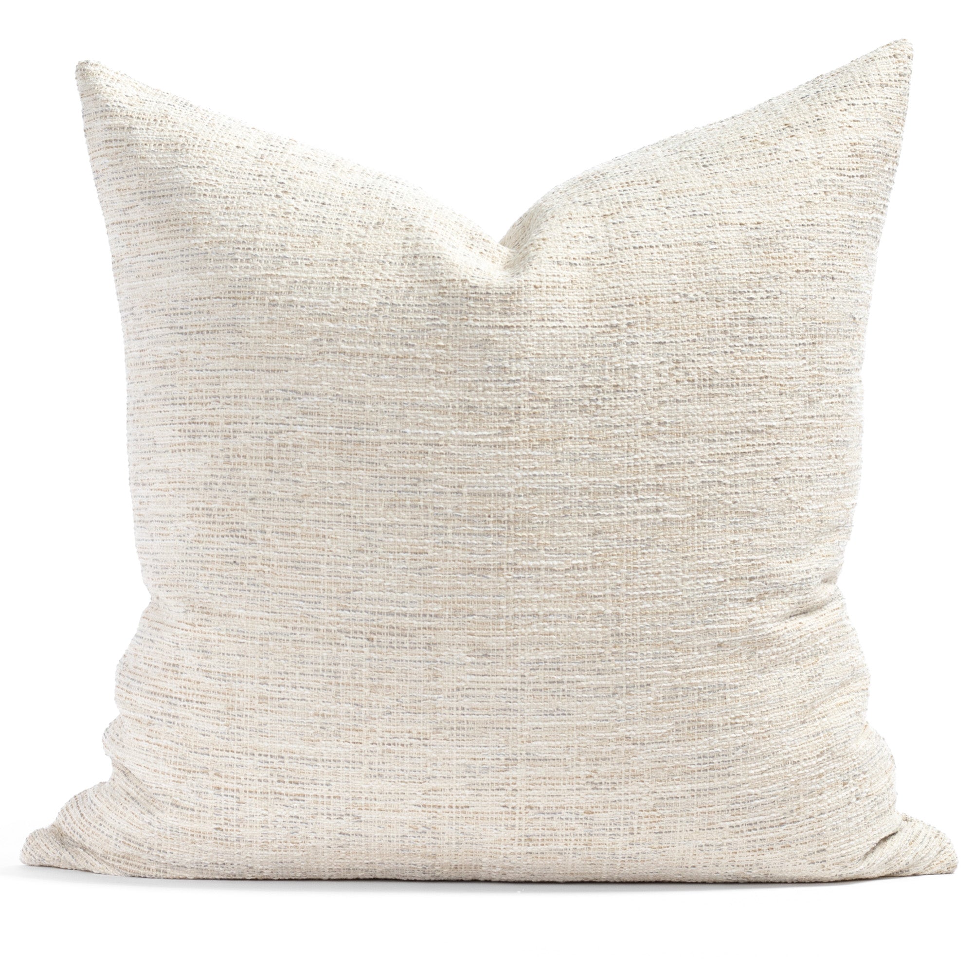 Ramsey 24x24 Inch Decorative Throw Pillow Cover - Soft Parchment Color Cushion for Sofa, Bed, Living Room & Home Decor