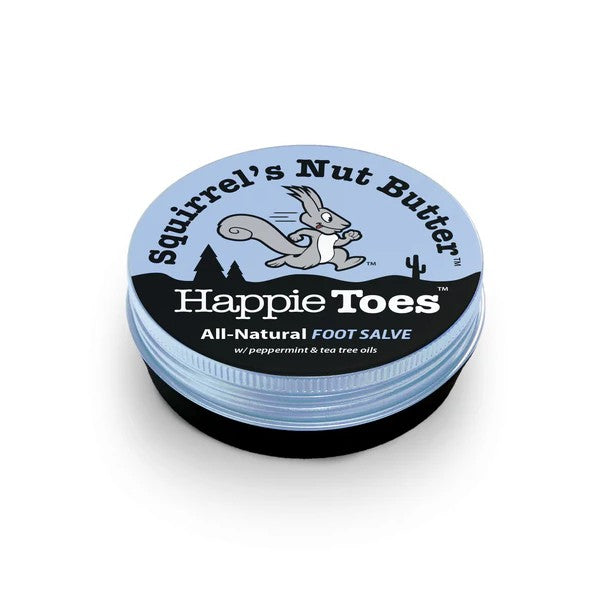 Squirrel's Nut Butter Happie Toes Blend - 2.0oz Metal Tin for Foot Care & Cracked Heel Treatment - Perfect for Hikers, Runners & Dry Skin Relief