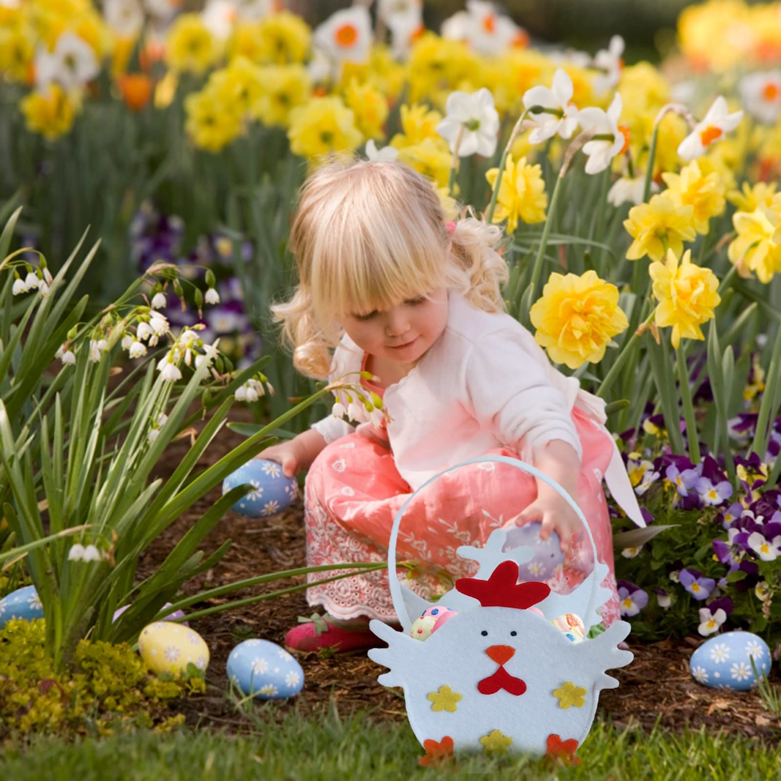 Easter Chick Gift Bags - Yellow & White Chick Candy Tote Bags (2 Styles) - Perfect for Easter Egg Hunts, Party Favors & Spring Celebrations