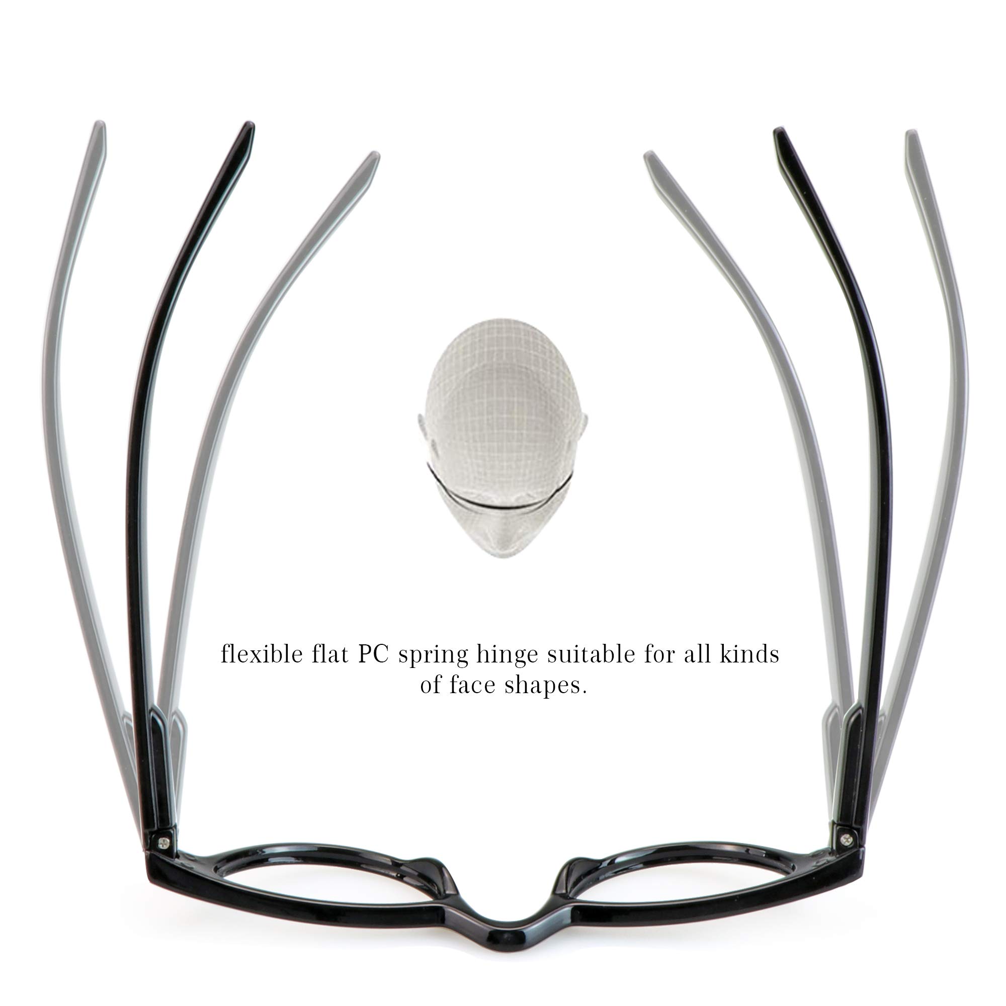LifeArt 4 Pairs Blue Light Blocking Reading Glasses for Women & Men - Anti Eyestrain Computer Glasses for Work, Gaming & Screen Time