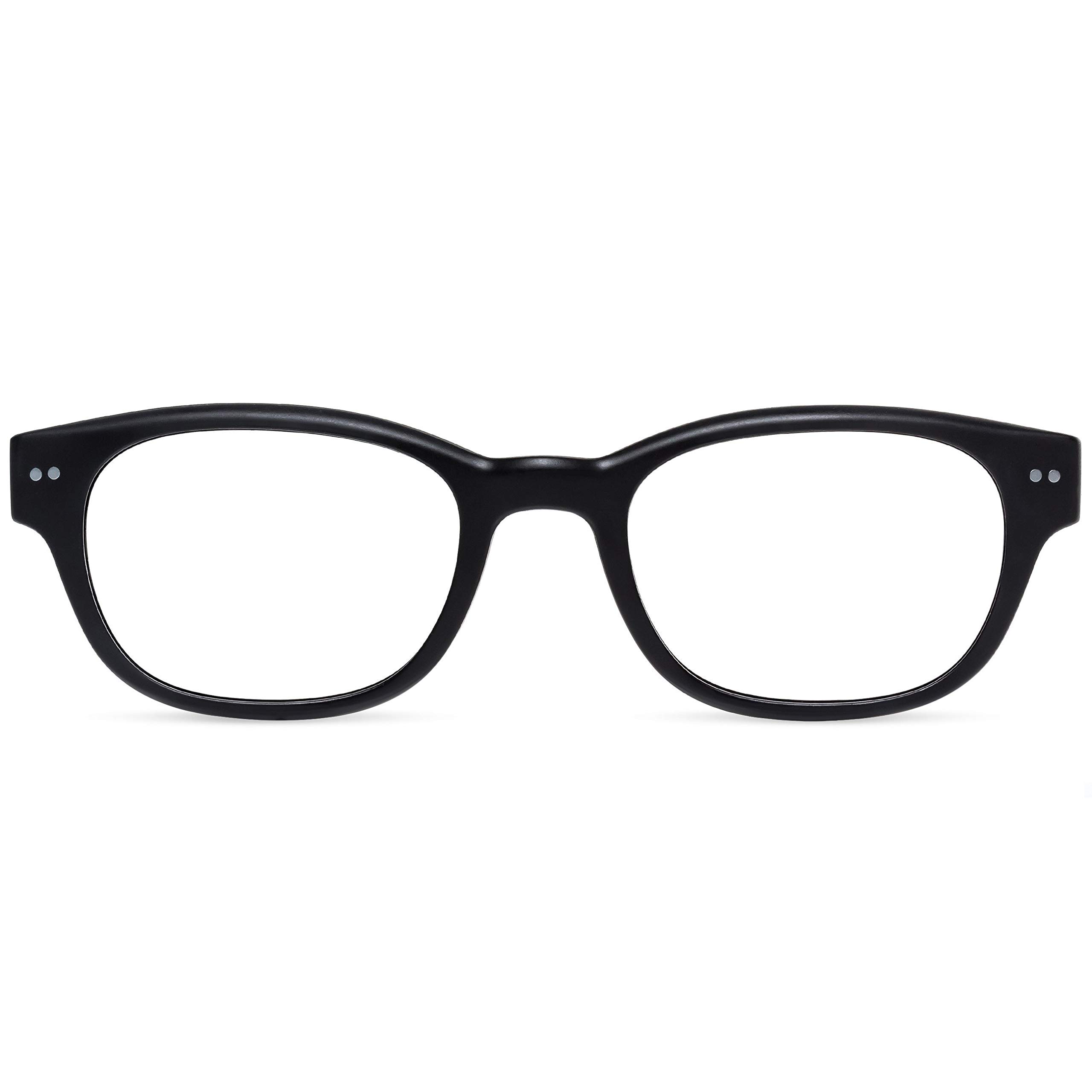 LOOK OPTIC Bond Blue Light Blocking Glasses with RETINASHIELD Technology - Anti Eye Strain for Computer & Digital Screen Use - Black Frame 0.00 Magnification for Men & Women