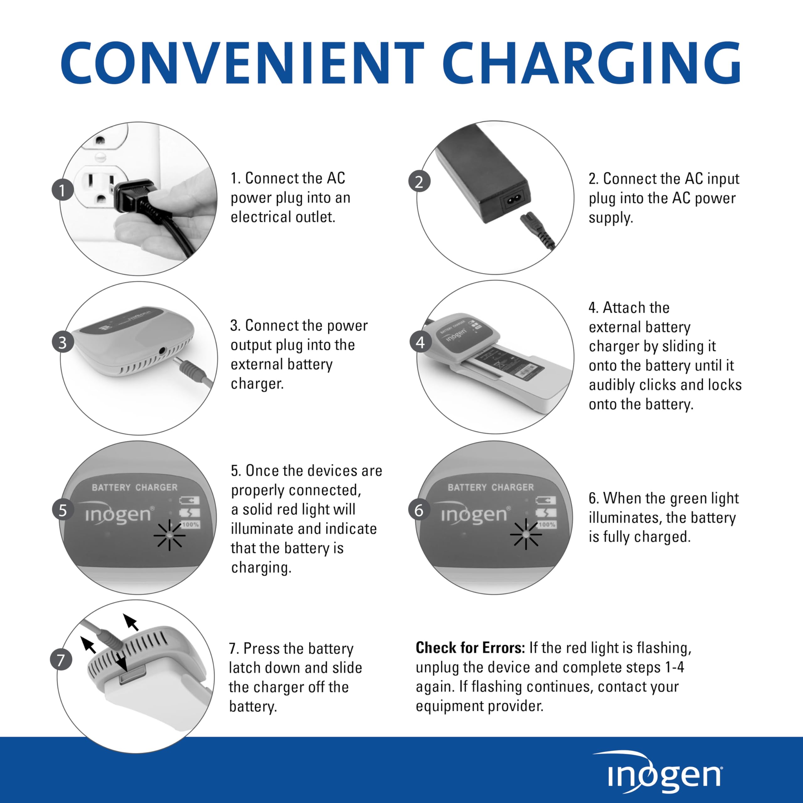 Inogen External Battery Charger for Rove 4 & Inogen One G4 - Portable Oxygen Concentrator Charger (0.12 lbs, 3.13x2.75x1 inches) - Perfect for Travel, Home & Emergency Oxygen Supply
