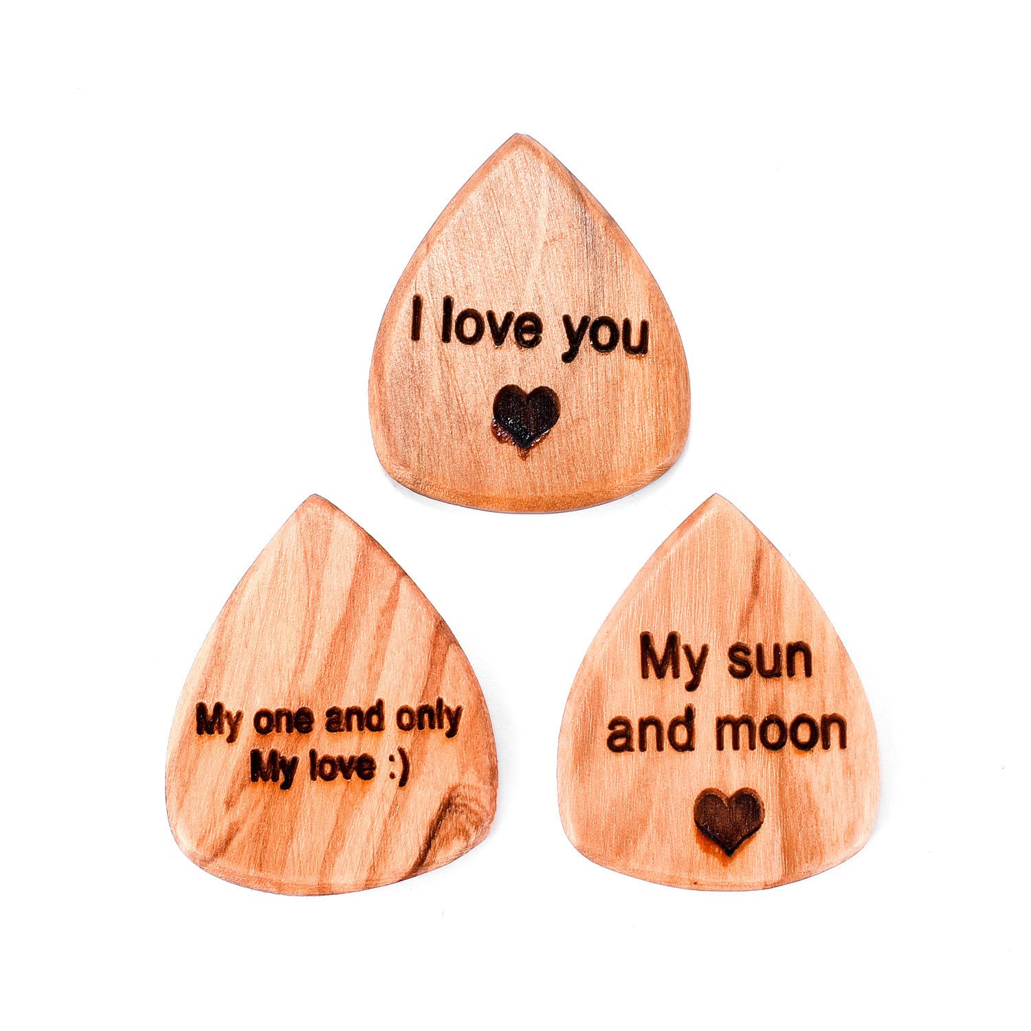 Custom Engraved Guitar Pick Set with Wooden Gift Box - Personalized Name, Date & Message - 3-Piece Guitar Picks for Electric, Bass & Classical Guitar - Perfect Gift for Dad & Guitarist Friends - Ideal for Birthdays, Anniversaries & Music Enthusiasts