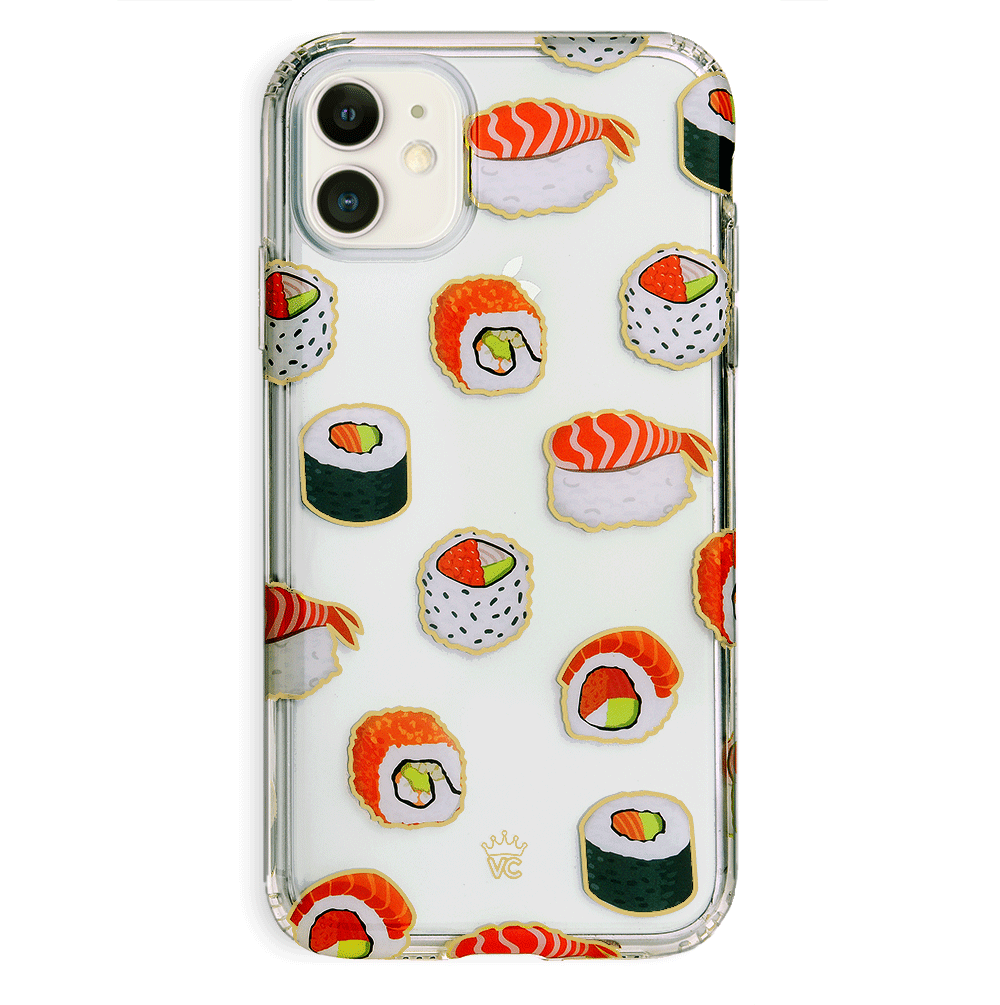 Clear iPhone Case for Sushi Lovers - Slim Protective Phone Cover for iPhone 12/13/14 Pro Max - Perfect for Foodies, Japanese Cuisine Enthusiasts & Sushi Restaurant Visits