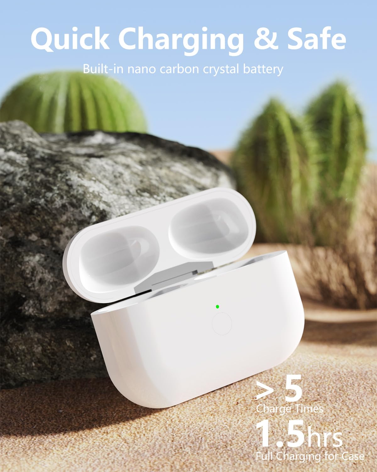 BRILLESS Wireless Charging Case for AirPods Pro 1st & 2nd Gen - Replacement Bluetooth Charging Box with Pairing Sync Button, Type-C Fast Charging | Perfect for Travel, Gym & Daily Use