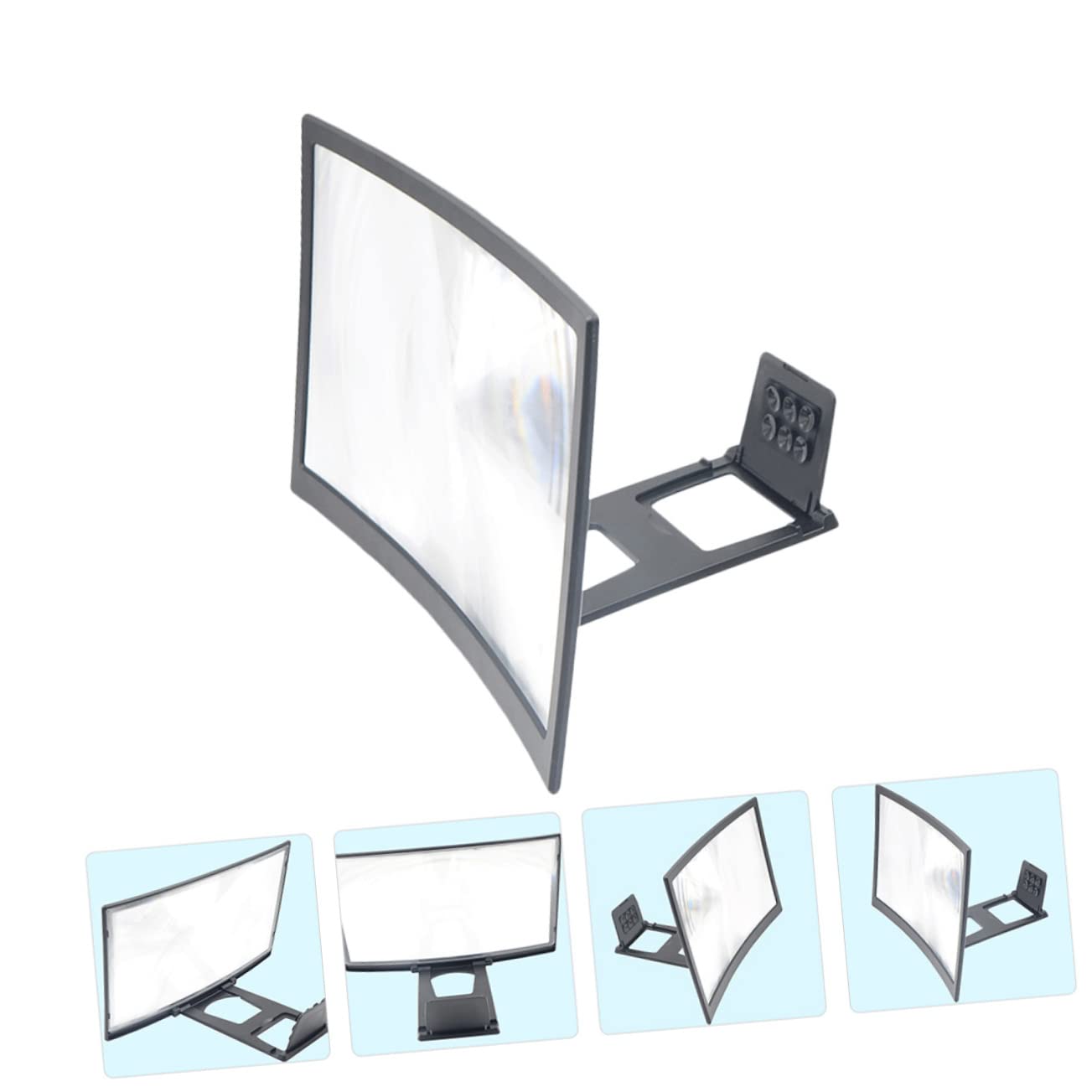 Uonlytech Universal Phone Screen Magnifier & Amplifier - ABS Shell Cell Phone Stand with Enlarged View for Enhanced Reading, Watching, and Gaming Experience