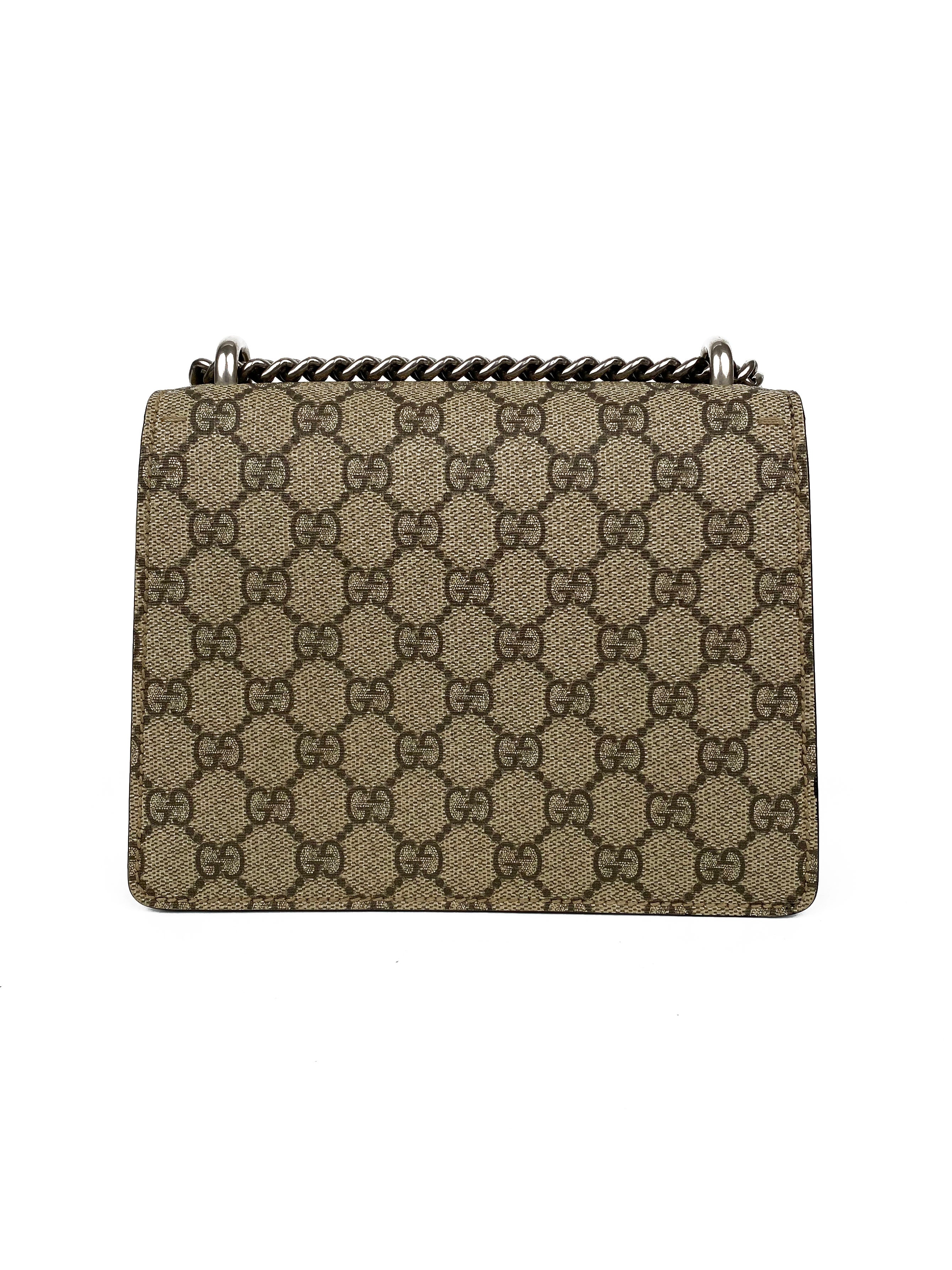 Gucci GG Supreme Mini Dionysus Crossbody Bag with Black Trim - Stylish Luxury Handbag for Women, Perfect for Parties, Dates & Everyday Use