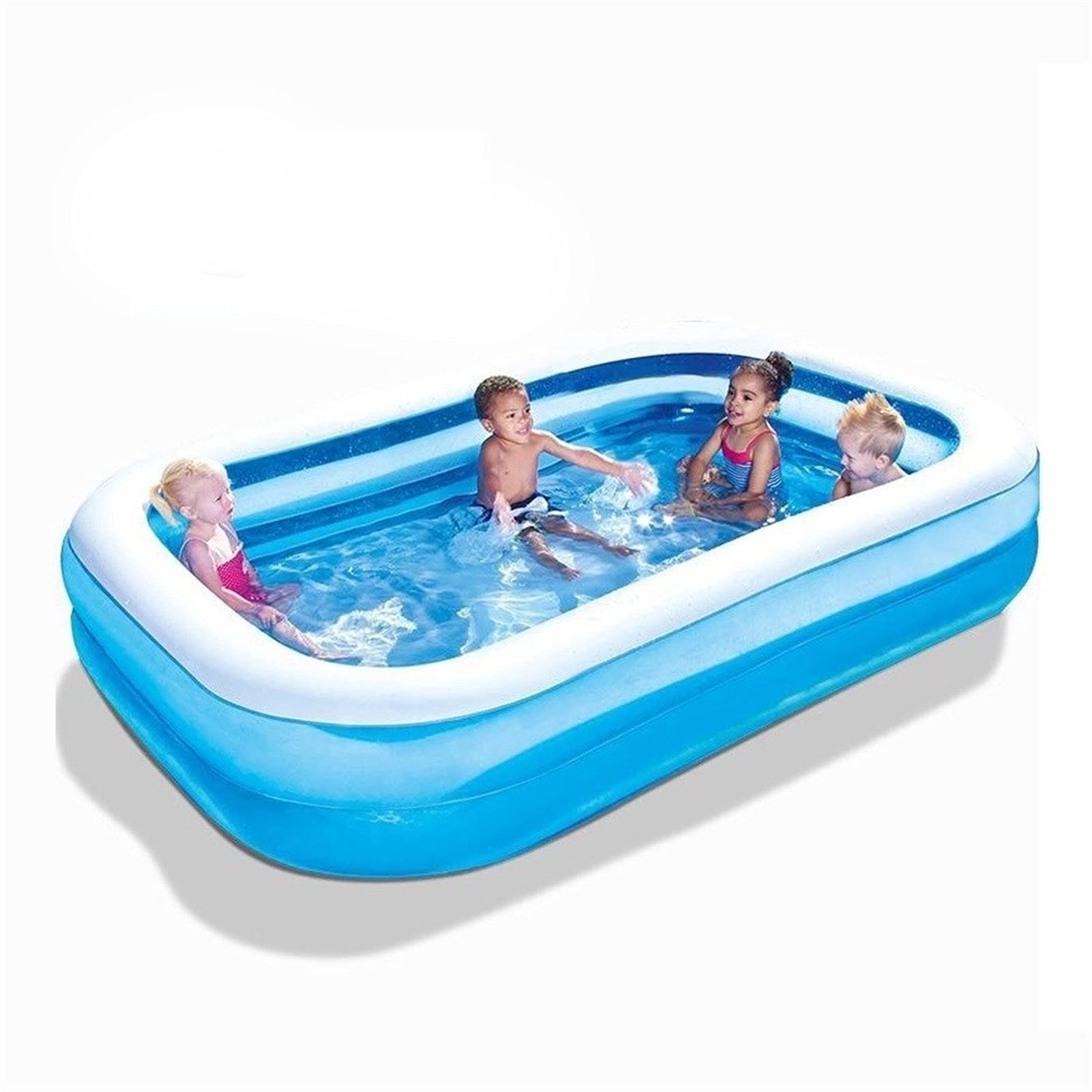 Large Inflatable Swimming Pool for Adults & Kids with Electric Air Pump - Outdoor Above Ground Blow Up Pool for Backyard, Garden, and Summer Water Fun