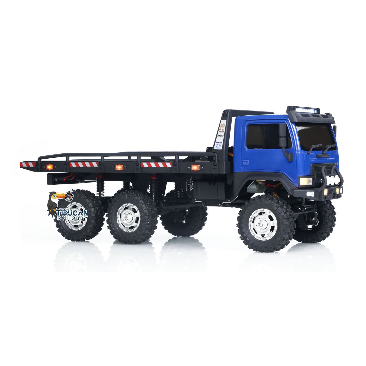 1/18 Scale CR18P 6x6 Flatbed Truck RTR RC Rock Crawler - 2-Speed Off-Road Electric Vehicle with LED Lights | Simulation Model for Adults & Kids | Perfect for Trail Crawling, Backyard Adventures & RC Hobbyists