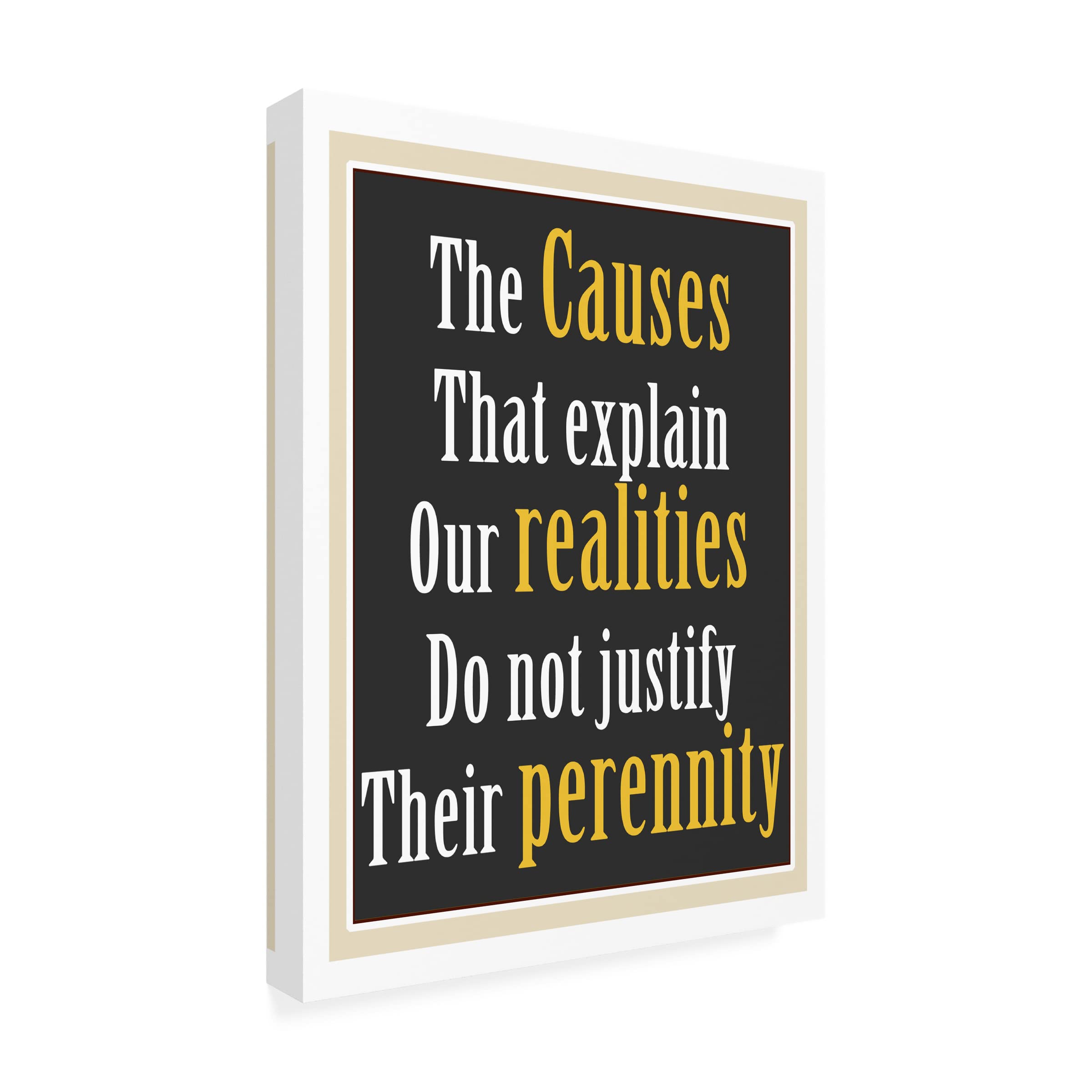 Trademark Fine Art 'Realities Word Art' Canvas Wall Decor by Richard Homawoo - Modern Inspirational Quote Painting for Living Room, Bedroom & Office Decor