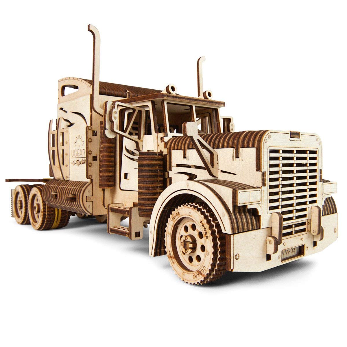 UGEARS VM-03 3D Wooden Puzzle - Mechanical Heavy Duty Truck Model Kit for Adults & Teens | DIY STEM Project, Home Decor & Collector's Item