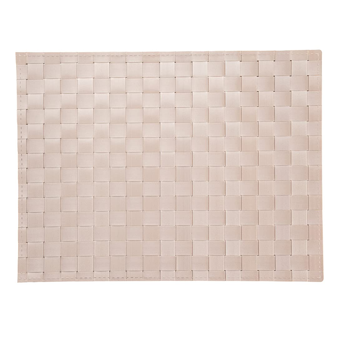Premium 16 x 12 Inch Woven Plastic Placemats Set of 6 - Durable & Easy Clean Rectangle Table Mats for Home & Restaurant Dining - Perfect for Everyday Meals, Dinner Parties & Commercial Use