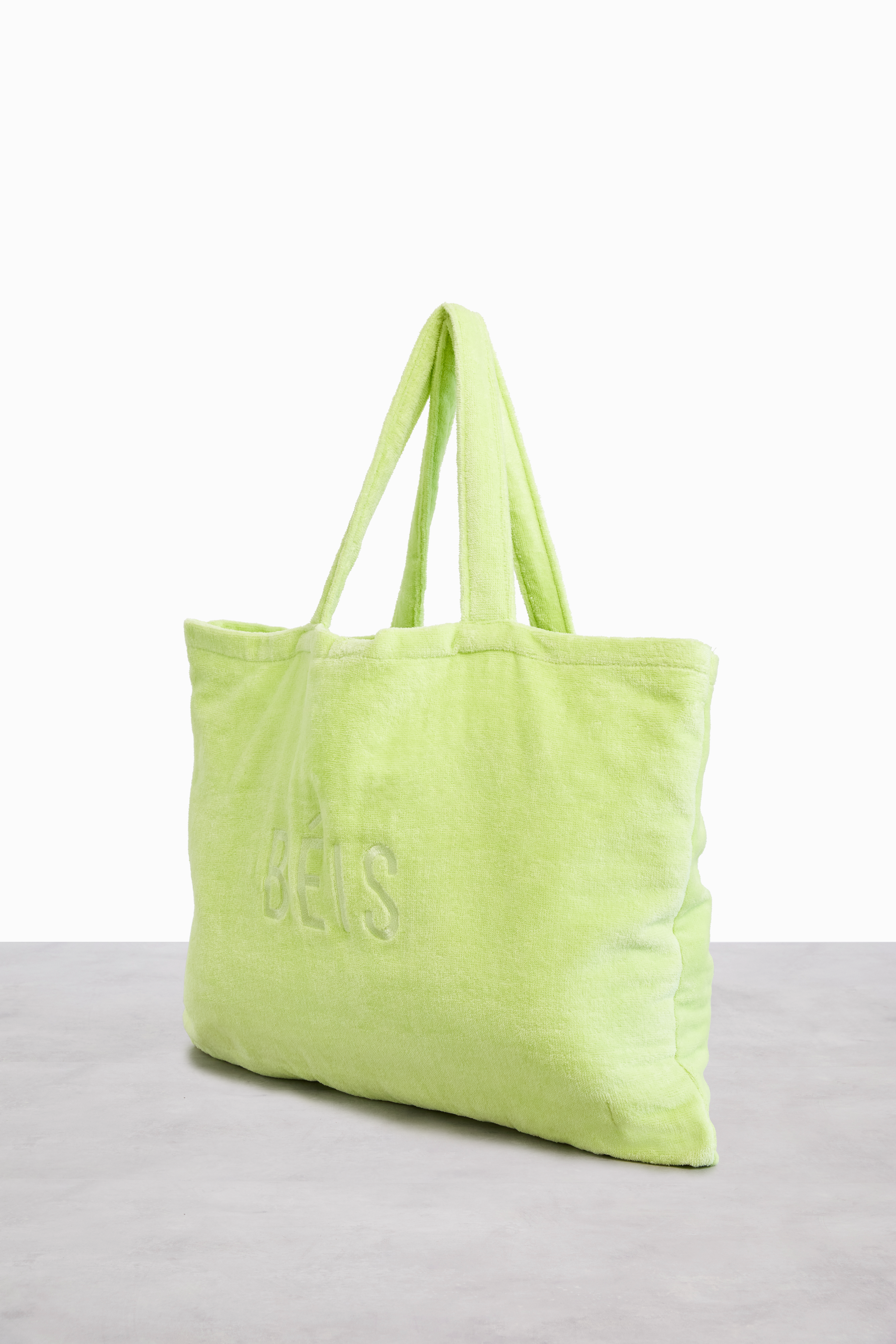 Organic Cotton Terry Towel Tote Bag in Citron - Eco-Friendly Beach Bag for Women, Gym Tote & Grocery Shopping - Perfect for Pool, Yoga & Travel Accessories
