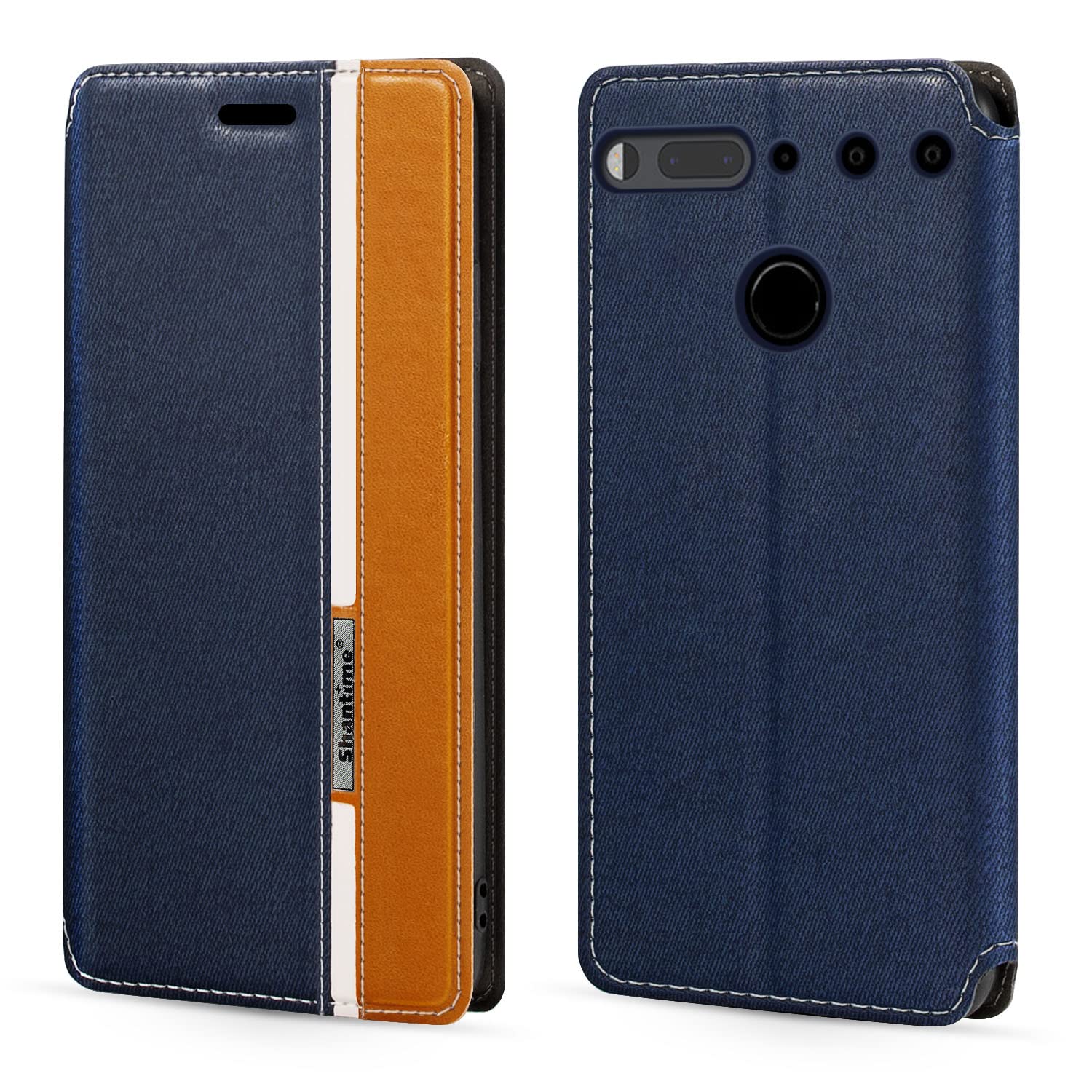Essential Phone PH-1 Case - Premium Magnetic Closure Leather Flip Cover with Card Holder (5.71