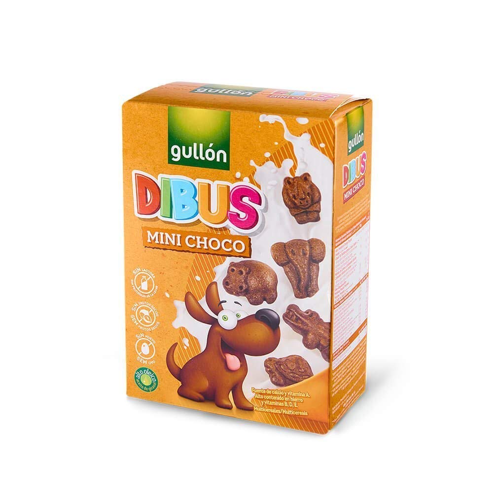 Gullón Dibus Mini Lactose-Free Cookies 250g - Perfect for Kids Snacks, School Lunches & Allergy-Friendly Treats