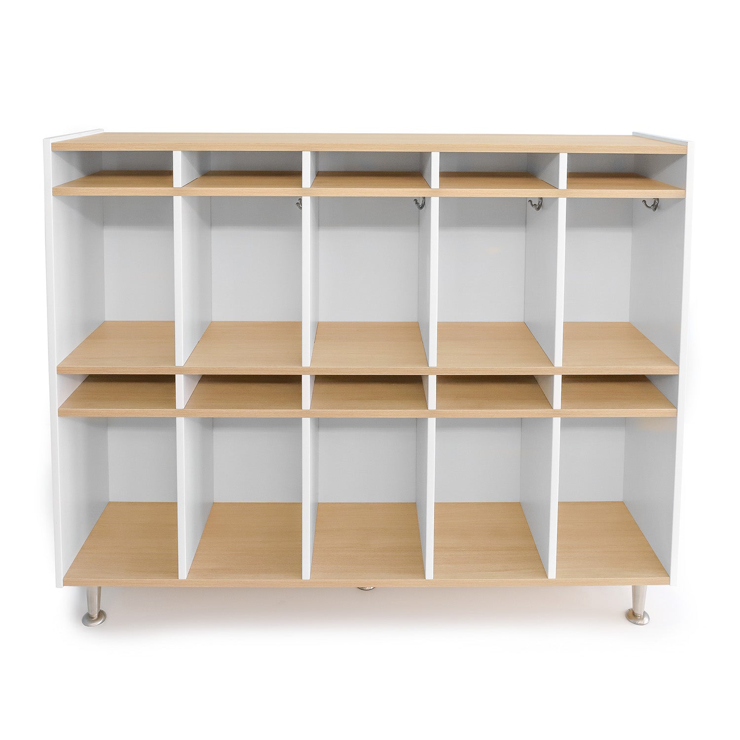 Elevated™ 10-Section Coat Locker WB1996 - Heavy Duty Wall Mounted Organizer for Jackets, Hats & Accessories - Perfect for Schools, Gyms & Mudrooms