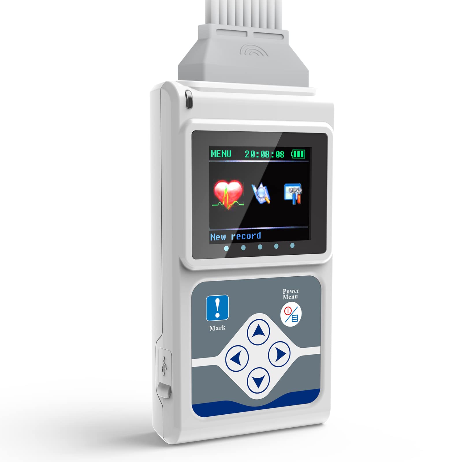CONTEC Dynamic 12-Lead ECG Holter Monitor with 24-Hour PC Analysis Software - Perfect for Cardiac Monitoring & Home Healthcare
