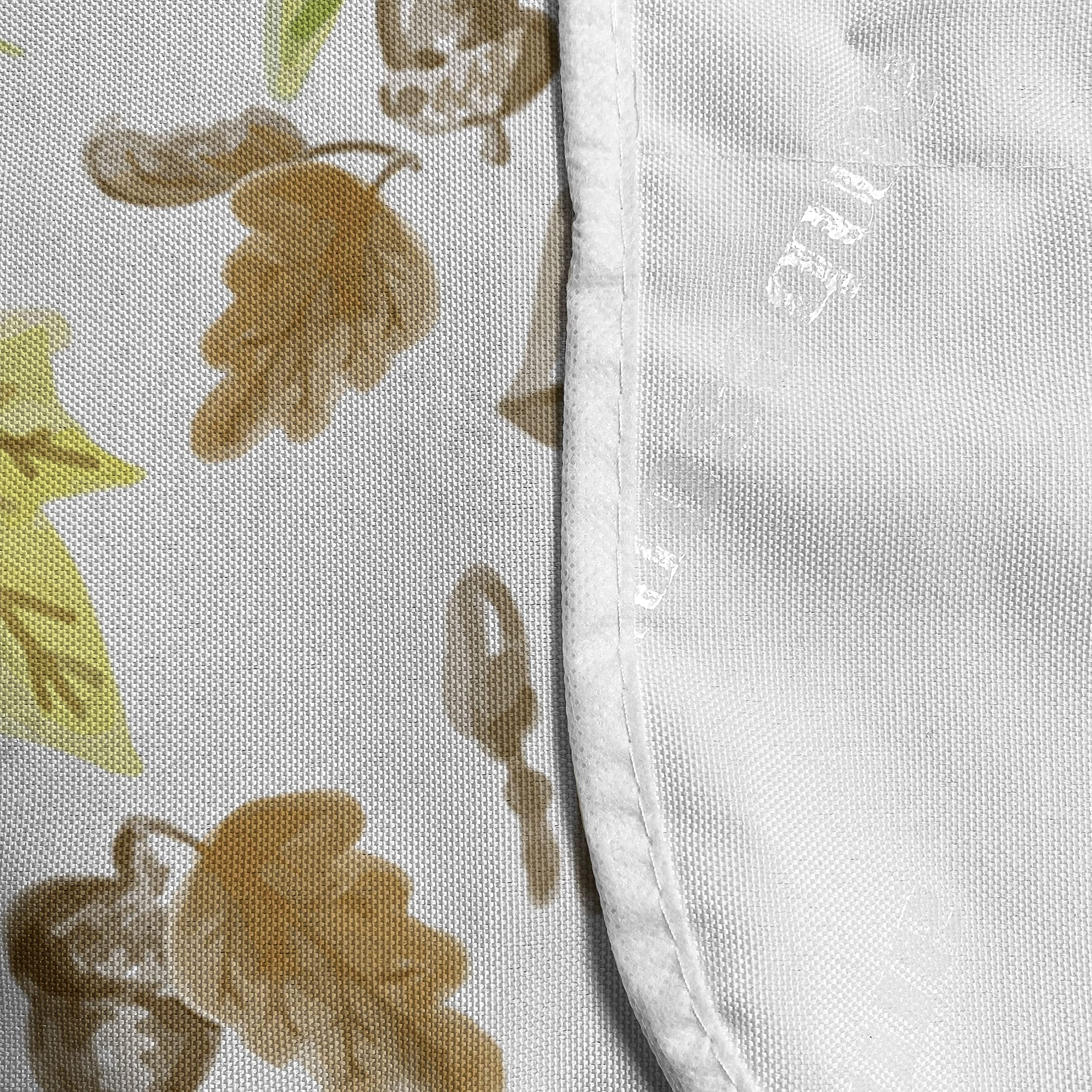 Ambesonne Waterproof Microwave Cover with Pockets - Pastel Autumn Leaves Acorn Maple Mushrooms Design - 36