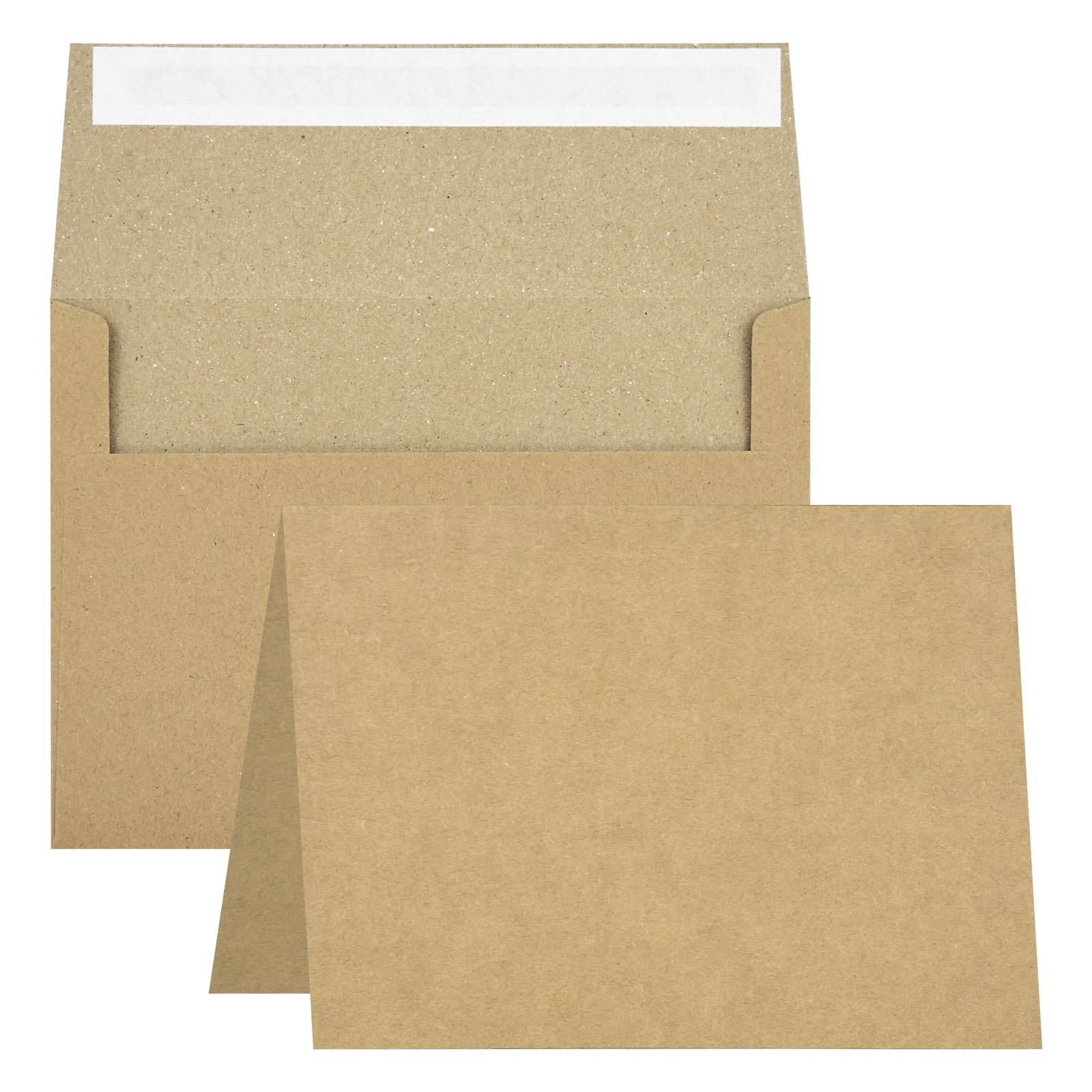 50 Pack Kraft Blank Cards & Envelopes Set 4.375x5.75 Inches - Eco-Friendly Brown Stationery for Invitations, Thank You Notes, Greetings | Perfect for Weddings, Birthdays, Business Correspondence