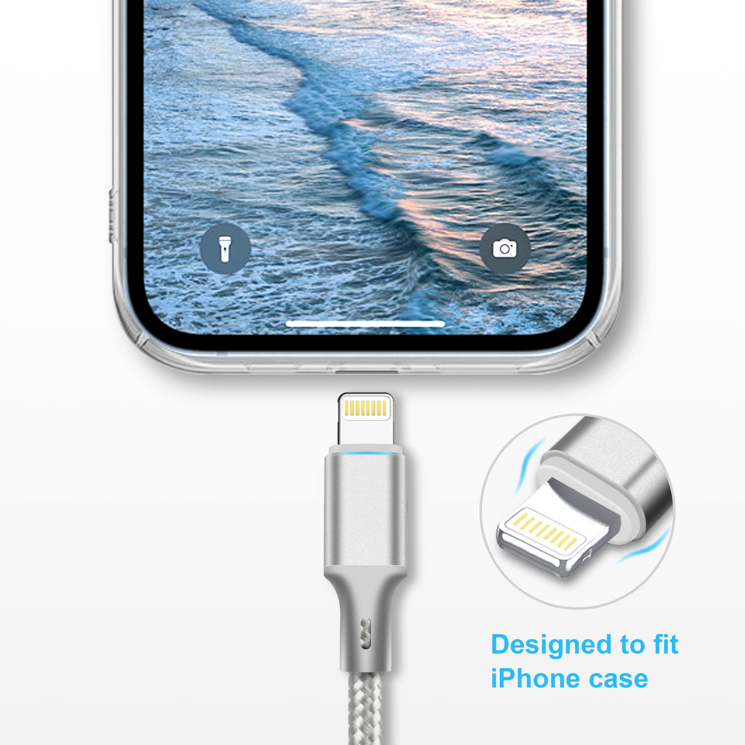 5-Pack USB C to Lightning Cable (3ft/3ft/6ft/6ft/10ft) MFi Certified Fast Charging Cord for iPhone 14/13/12/11/XS/XR/X/8 - Gray | Perfect for Home, Office, Car & Travel Charging