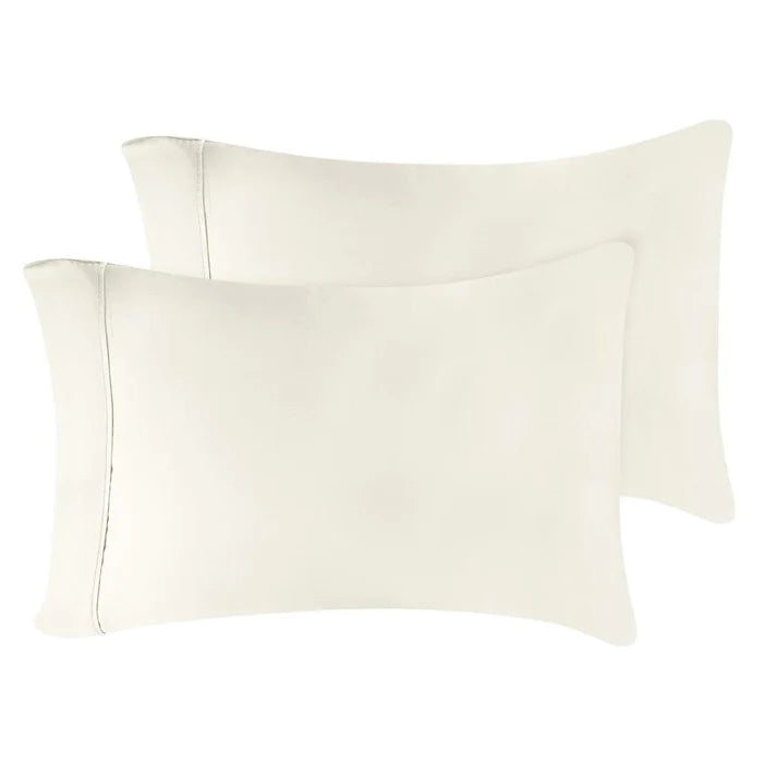 300 Thread Count Modal Beechwood Pillowcase Set - 2 Piece Soft & Breathable Bedding for a Comfortable Night's Sleep - Perfect for Home, Hotel, and Travel Use
