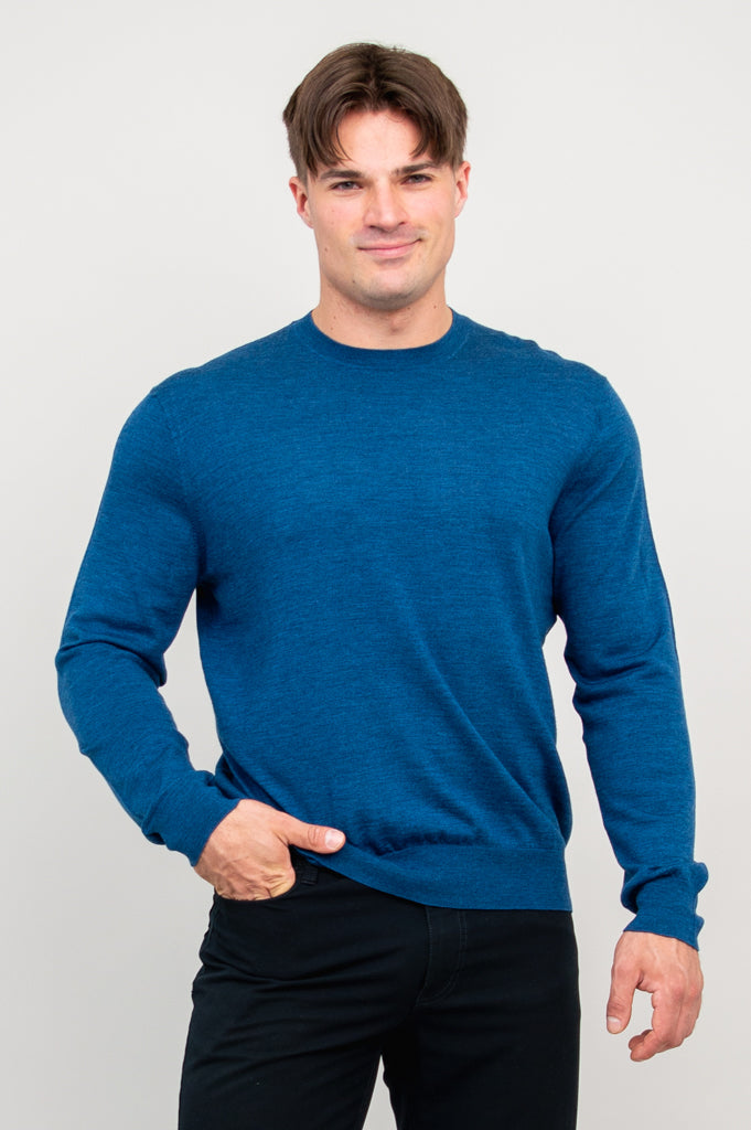 Premium Fraser Sweater for Men & Women - 100% Merino Wool, Soft & Warm Blue Pullover - Perfect for Winter Travel, Outdoor Adventures & Cozy Nights