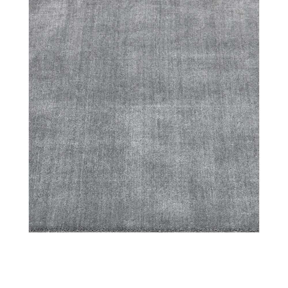 Solo Rugs Wellington Contemporary Solid Loom Knotted Area Rug - Charcoal Gray 8' x 10' - Perfect for Living Room, Bedroom & Office Decor