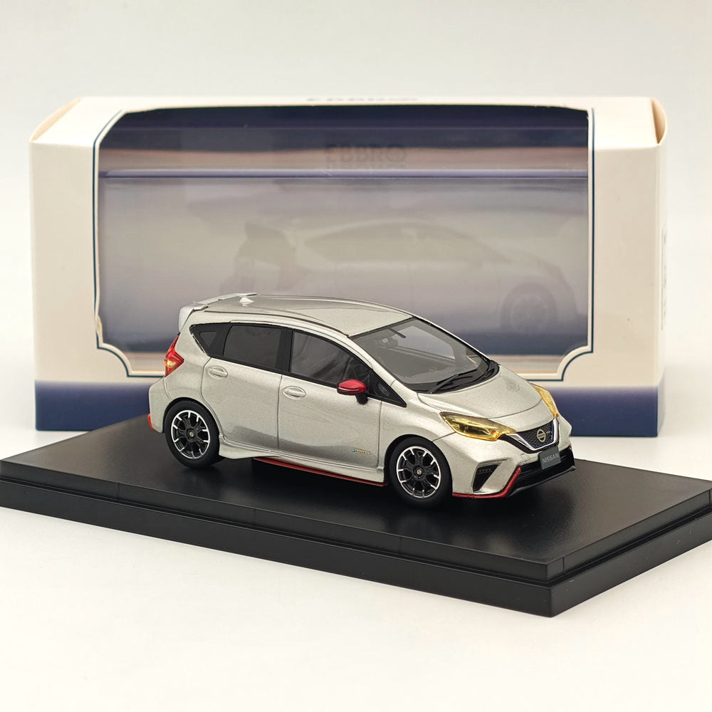 1/43 EBBRO 45440 NISSAN NOTE e-POWER NISMO 2017 Silver Resin Diecast Model Car - Collectible Miniature Vehicle for Display, Gifts & Car Enthusiasts