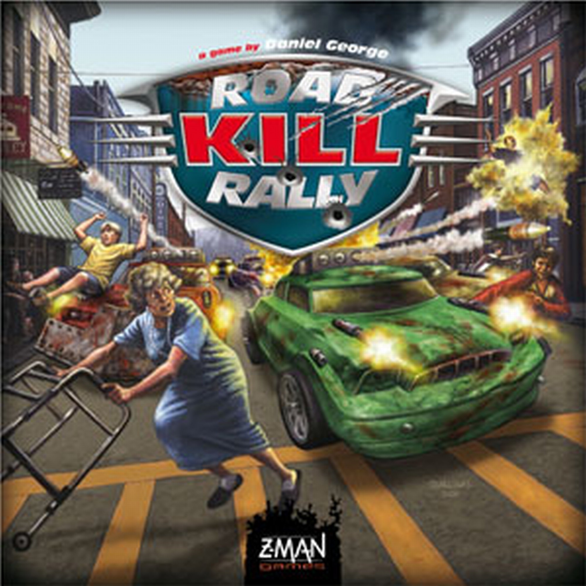 Z-Man Games Road Kill Rally - Post-Apocalyptic Vehicular Combat Board Game for Adults & Teens - Perfect for Game Nights & Strategy Enthusiasts