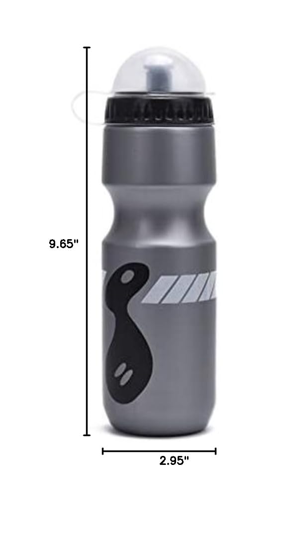 750ML Bike Water Bottle - Lightweight & Leak-Proof Cycling Water Bottle for Mountain/Road Bikes | Durable Outdoor Sports Bottle with Holder | Perfect for Cycling, Hiking & Gym Workouts (Grey)