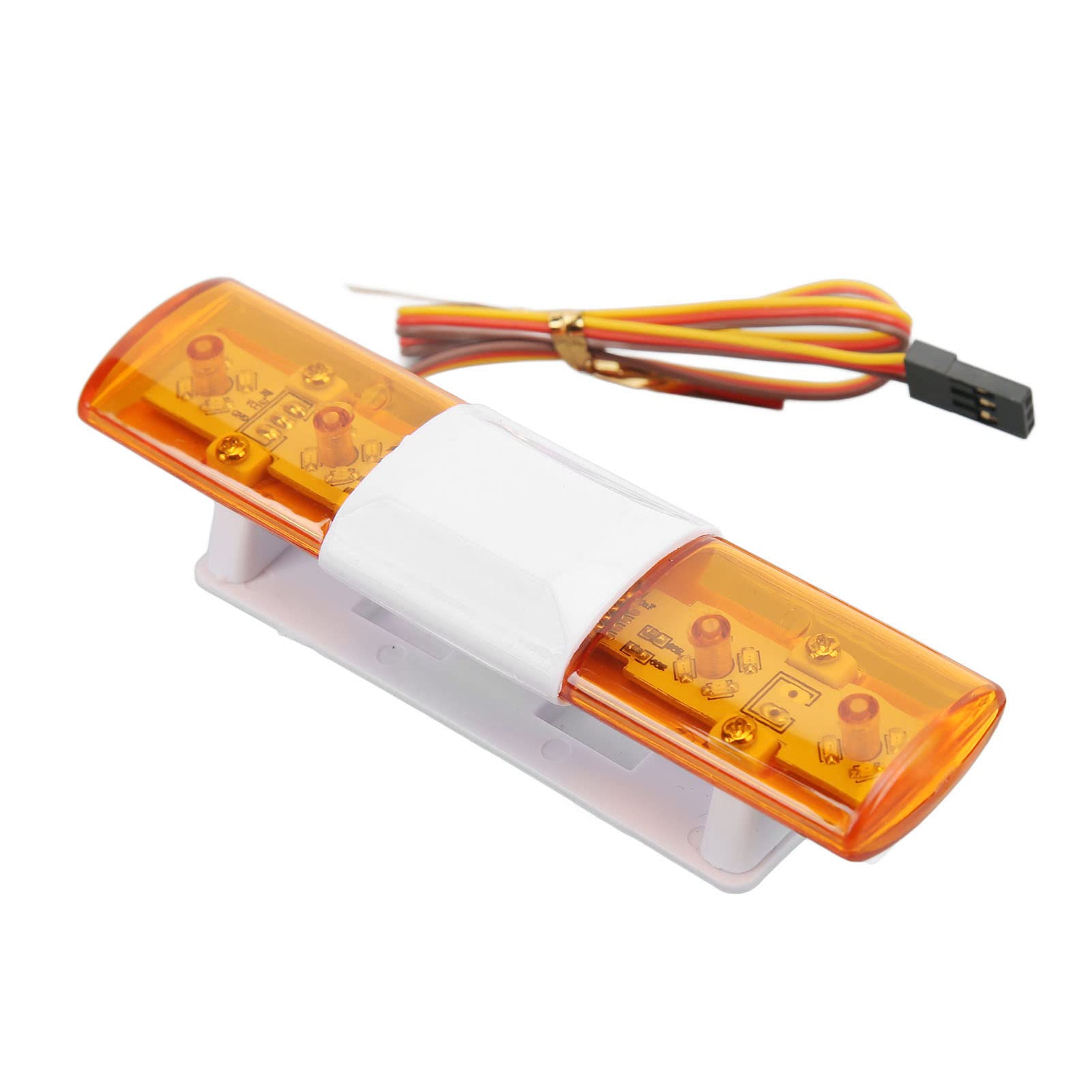 RC Flash Lamp - Simulation Design with 4 Modes, Low Power Consumption LED Light for 1/8 RC Cars (4.8-6V, Yellow) - Durable & Safe for Off-Road Racing, Night Driving, and RC Car Accessories