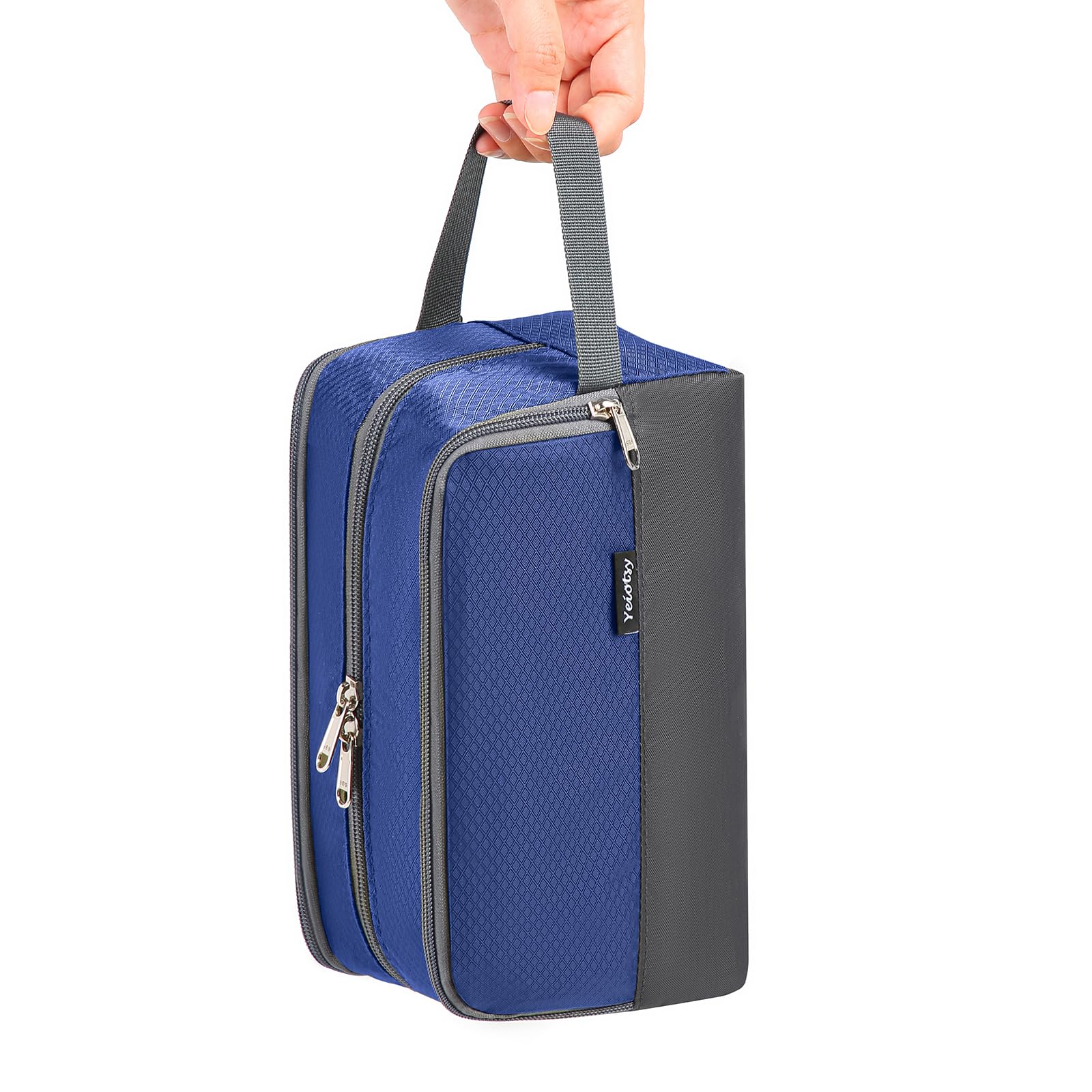 Yeiotsy Small Travel Toiletry Bag - Ultra Lightweight Cosmetic Organizer Pouch for Women & Men (Sapphire Blue) | Perfect for Airplane Carry-On, Gym, Camping & Weekend Getaways