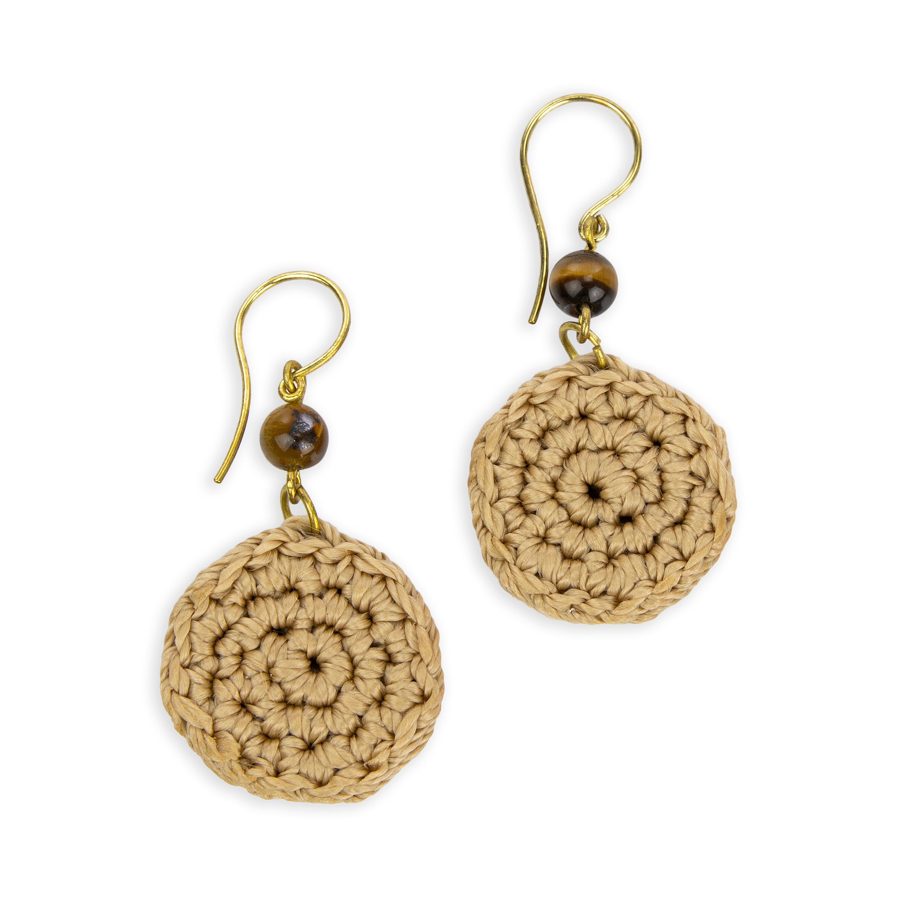 Jasper Disc Earrings - Natural Stone Jewelry for Women, Dainty Boho Earrings for Everyday Wear, Perfect Gift for Her | Office, Date Night, Casual Outfits