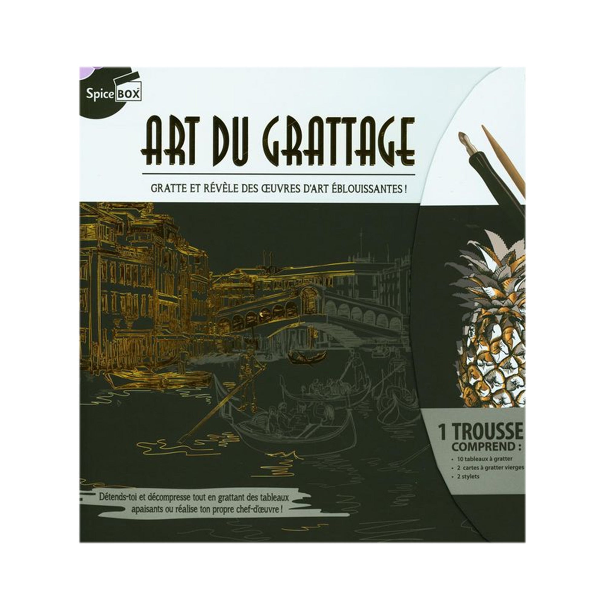Scratch Art Book - French Edition | Creative DIY Art Kit for Kids & Adults | Perfect for Relaxation, Stress Relief & Home Decor