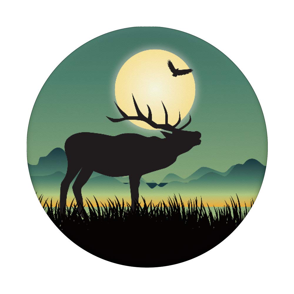 Elk Animal Nature Lover Wildlife PopSocket PopGrip - Swappable Phone & Tablet Grip for Girls, Teens, Women - Perfect for Outdoor Adventures & Daily Use