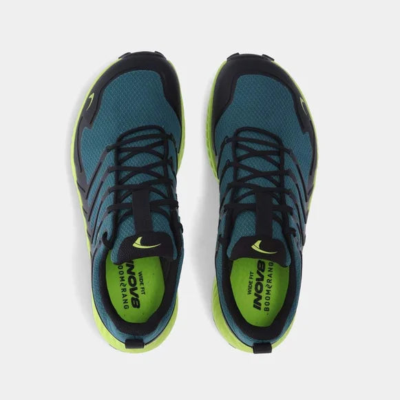 INOV8 Men's Roclite GTX Waterproof Hiking Boots - Dark Ocean/Black/Lime | Lightweight Trail Running Shoes for Outdoor Adventures & Mountain Climbing