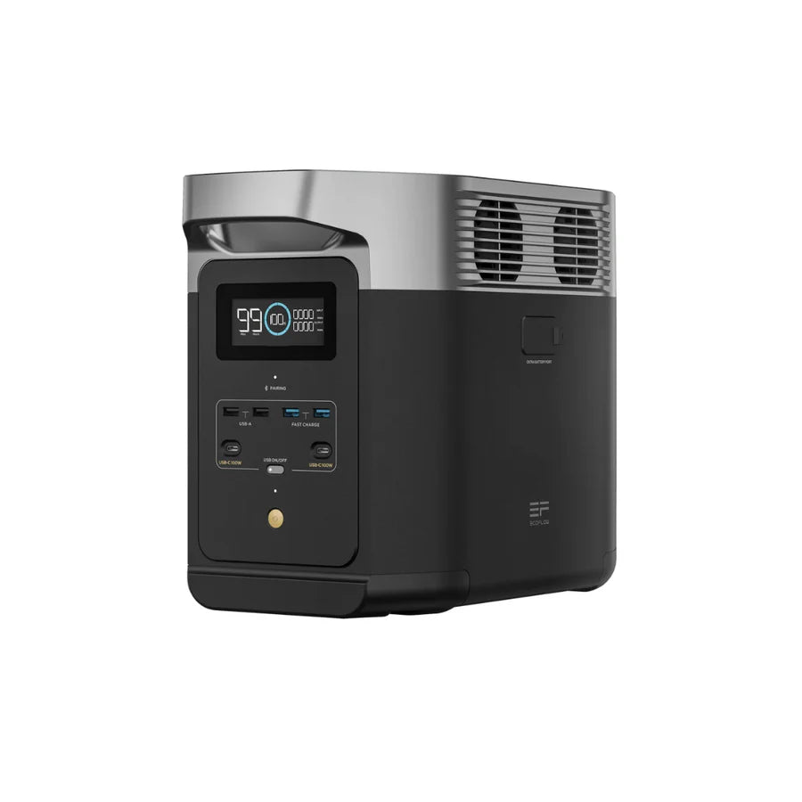 EcoFlow DELTA 2 Portable Power Station with 110W Solar Panel - Solar Generator for Camping, RV, Emergency Backup & Off-Grid Power