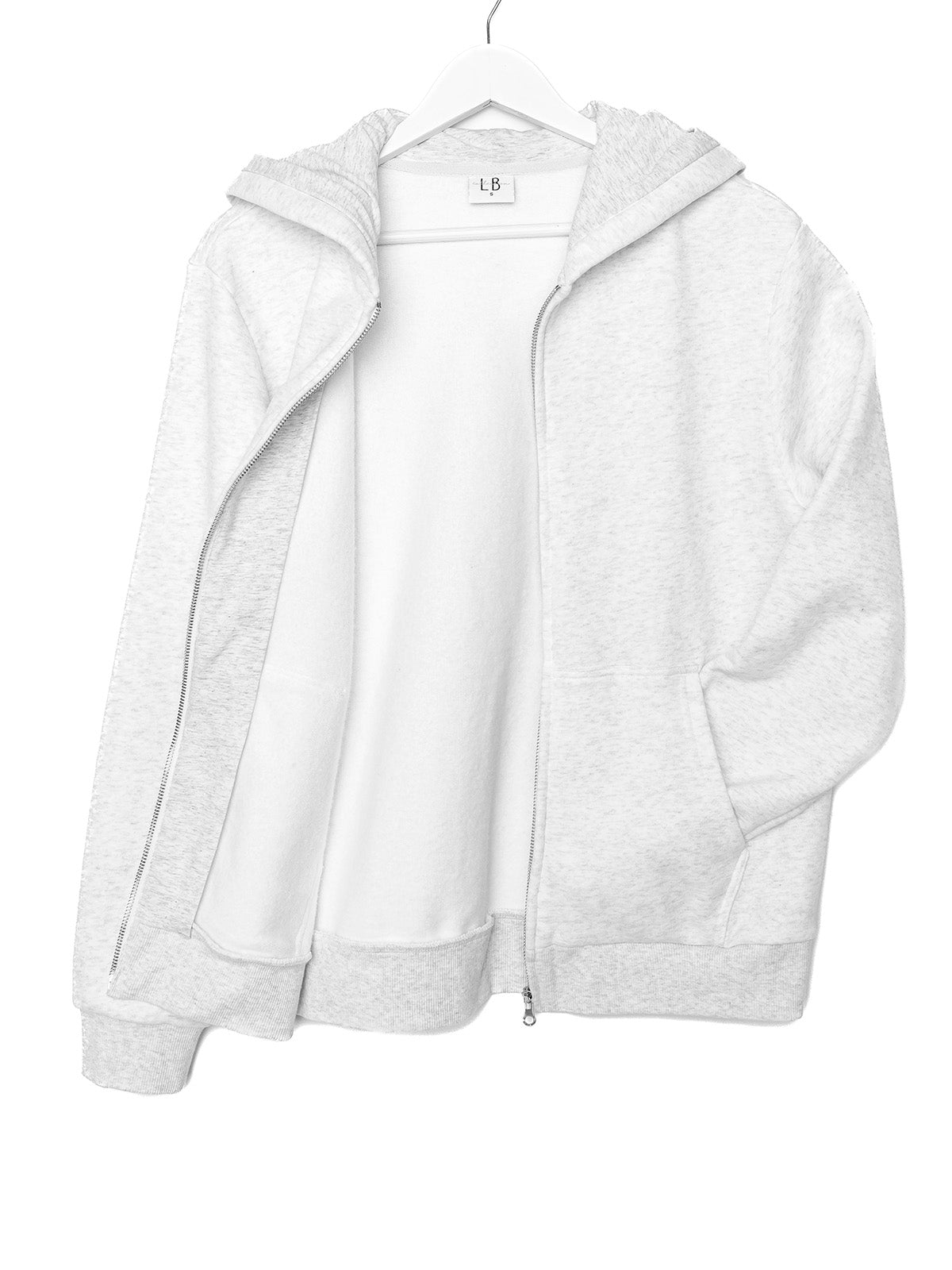 Men's Classic Zip-Up Hoodie - Light Heather Grey | Comfortable & Stylish Pullover for Casual Wear, Gym, and Outdoor Activities