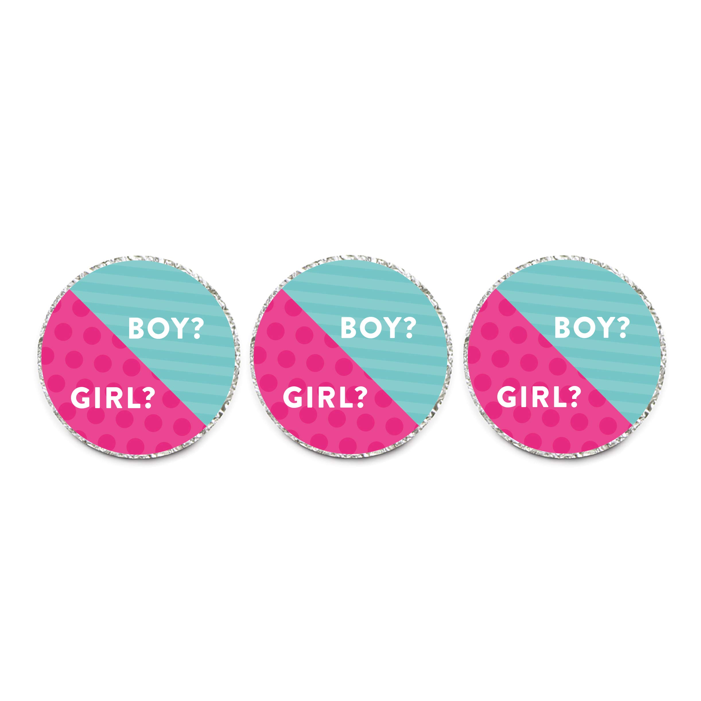 Andaz Press Chocolate Drop Labels Stickers - 216-Pack Gender Reveal Party Supplies for Baby Showers, Kisses Favors, Boy or Girl Decorations - Perfect for Gender Reveal Parties, Baby Showers & Gift Wrapping