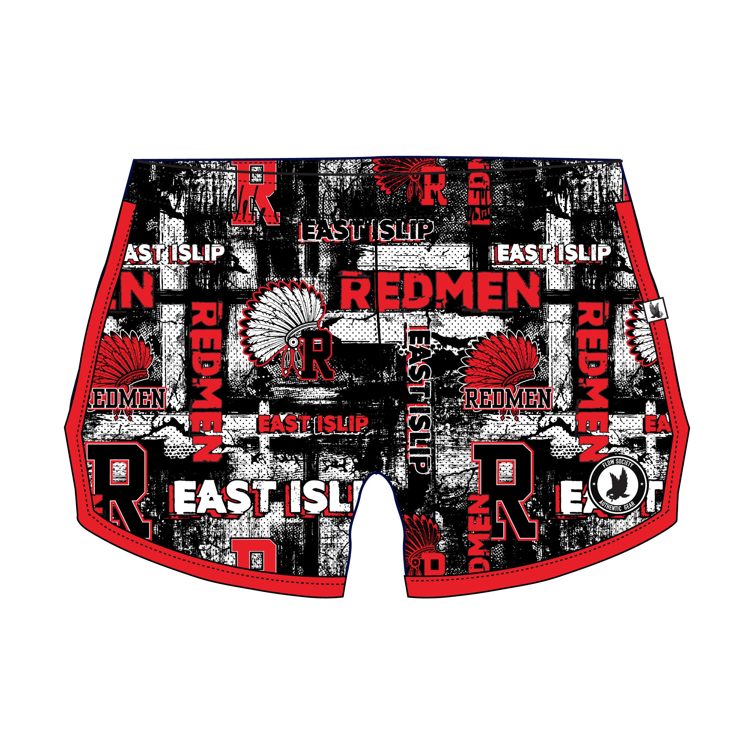 East Islip Redmen Shorts for Girls & Women - Comfortable Athletic Shorts for School, Sports, and Casual Wear