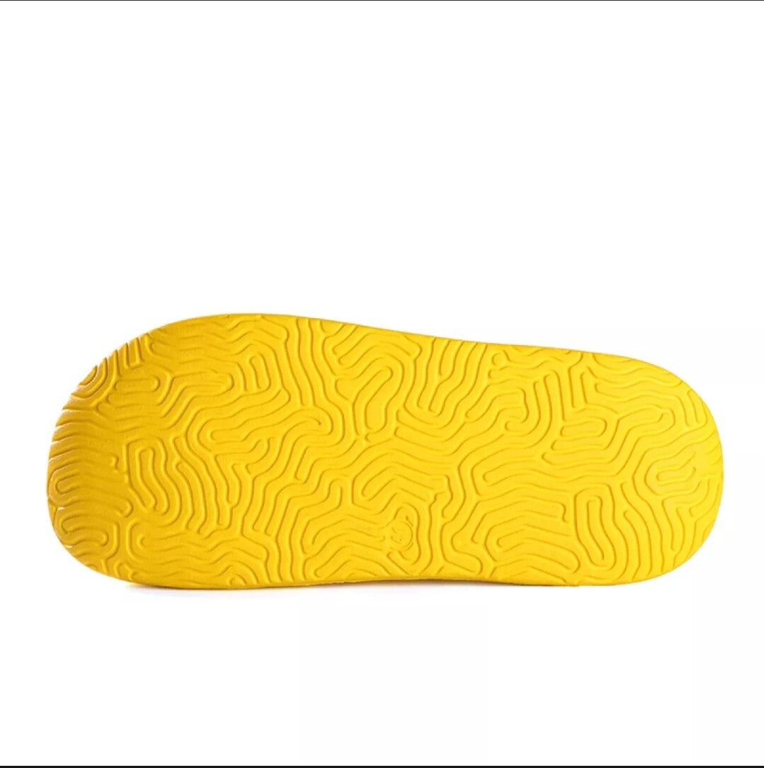 PEAK Unisex Taichi Slides 1.0 - Comfortable House Slippers for Men & Women, Flare Yellow - Perfect for Indoor, Lounge, Yoga & Spa Relaxation