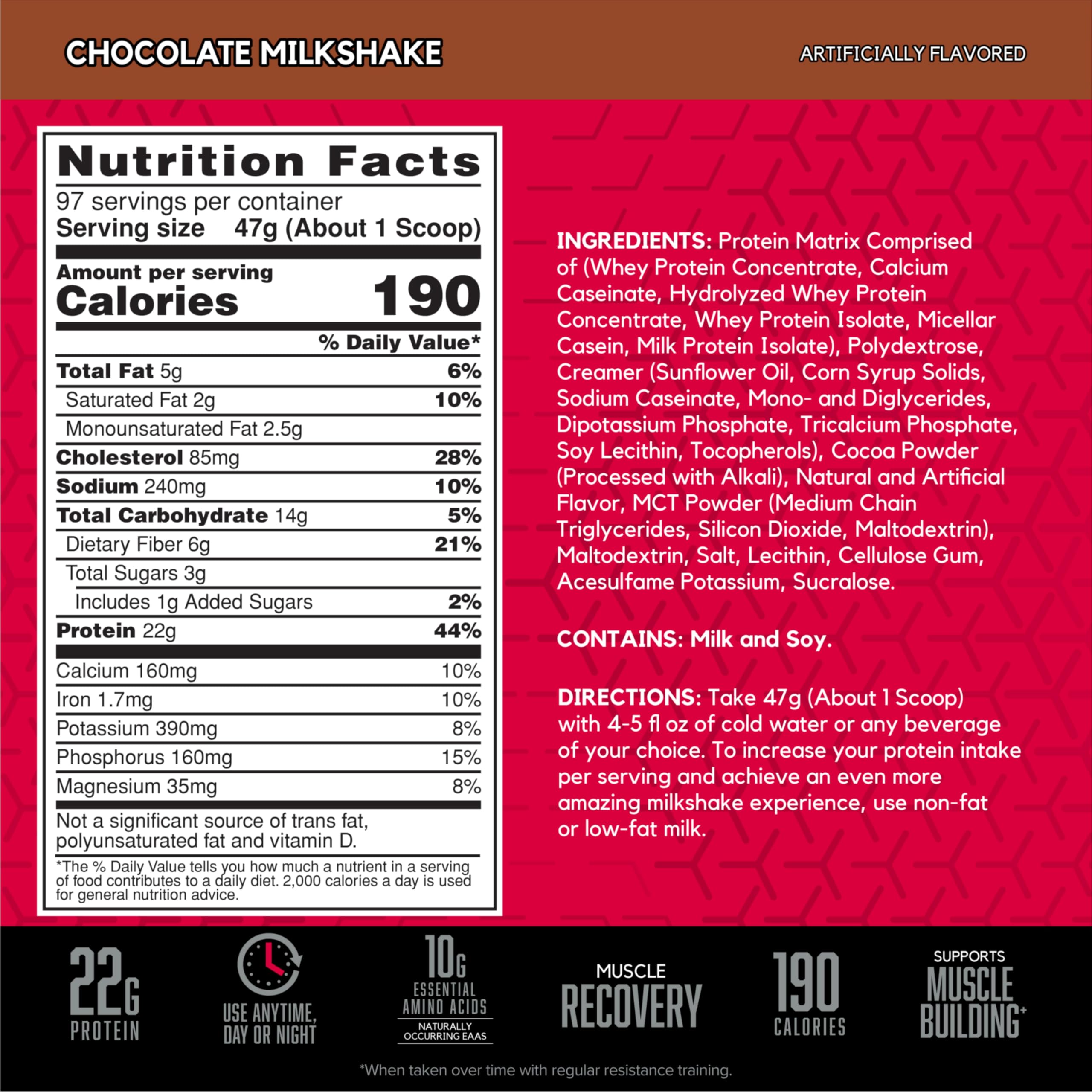 BSN SYNTHA-6 Whey Protein Powder with Micellar Casein - Chocolate Milk Flavor, 5lbs Protein Isolate Powder (97 Servings) | Post-Workout Recovery, Muscle Building & Meal Replacement for Athletes & Fitness Enthusiasts