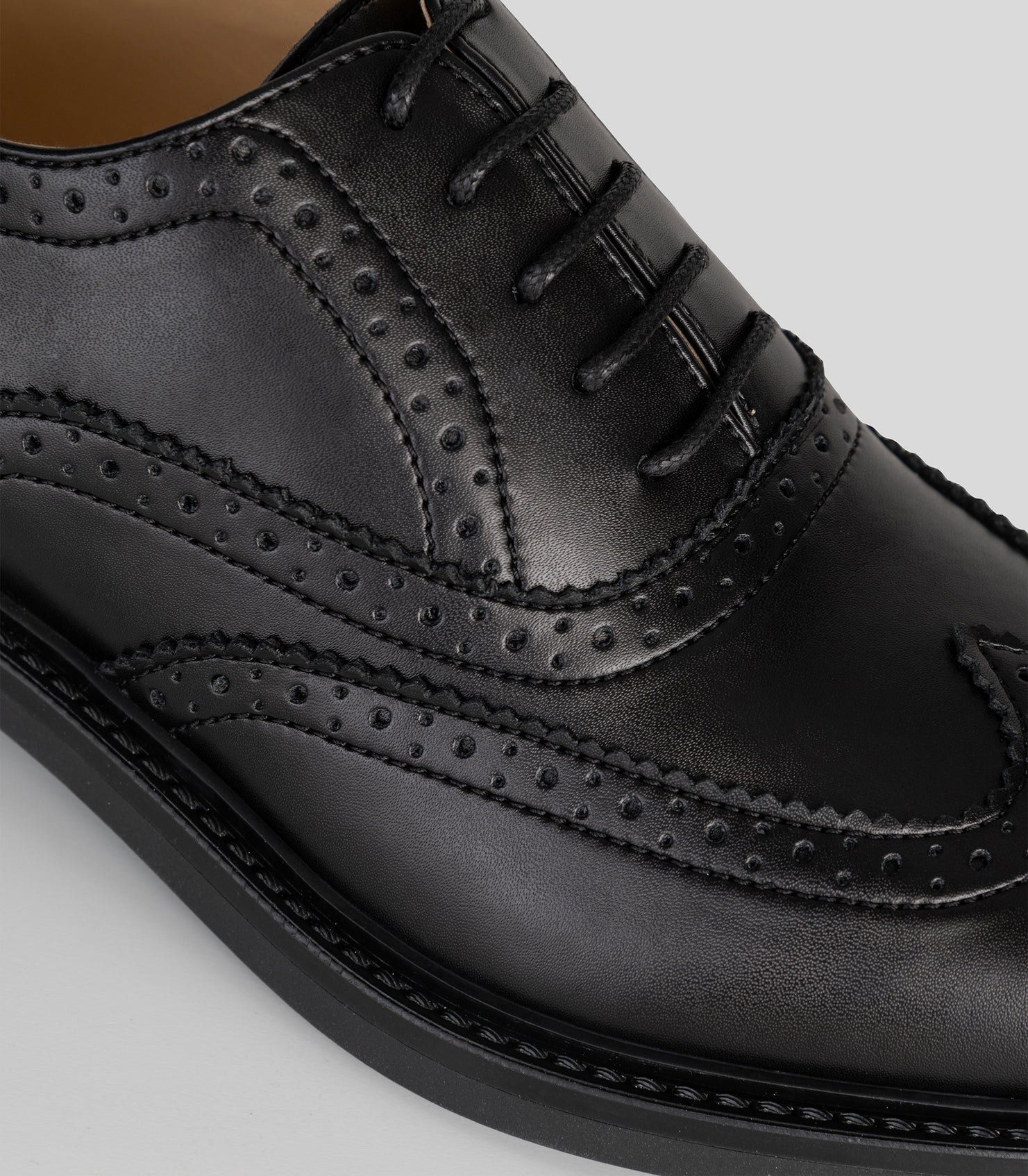 Solari Milano Women's Black Brogue Shoes - Classic Oxford Style for Office, Business & Formal Occasions