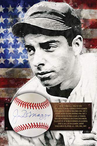 Authentic Signed Joe Baseball Memorabilia Poster - Legendary Player Collectible - Perfect for Man Cave, Sports Bar & Baseball Fan Home Decor