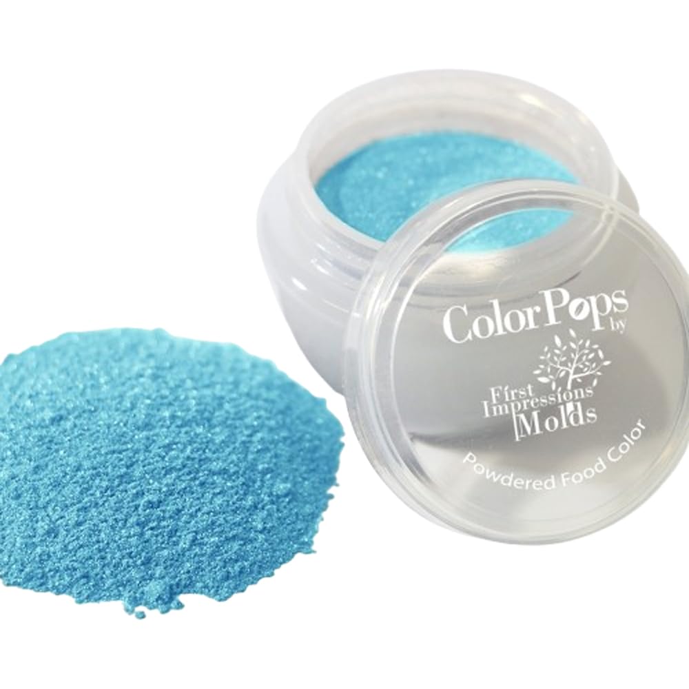 Pearl Blue 13 Edible Pearlescent Luster Dust - 10g Food Coloring Powder for Cake Decorating, Chocolate, Candy & Cookies | Vegan, FDA Approved Baking Supplies | Perfect for Wedding Cakes, Cupcakes & DIY Desserts | Made in USA