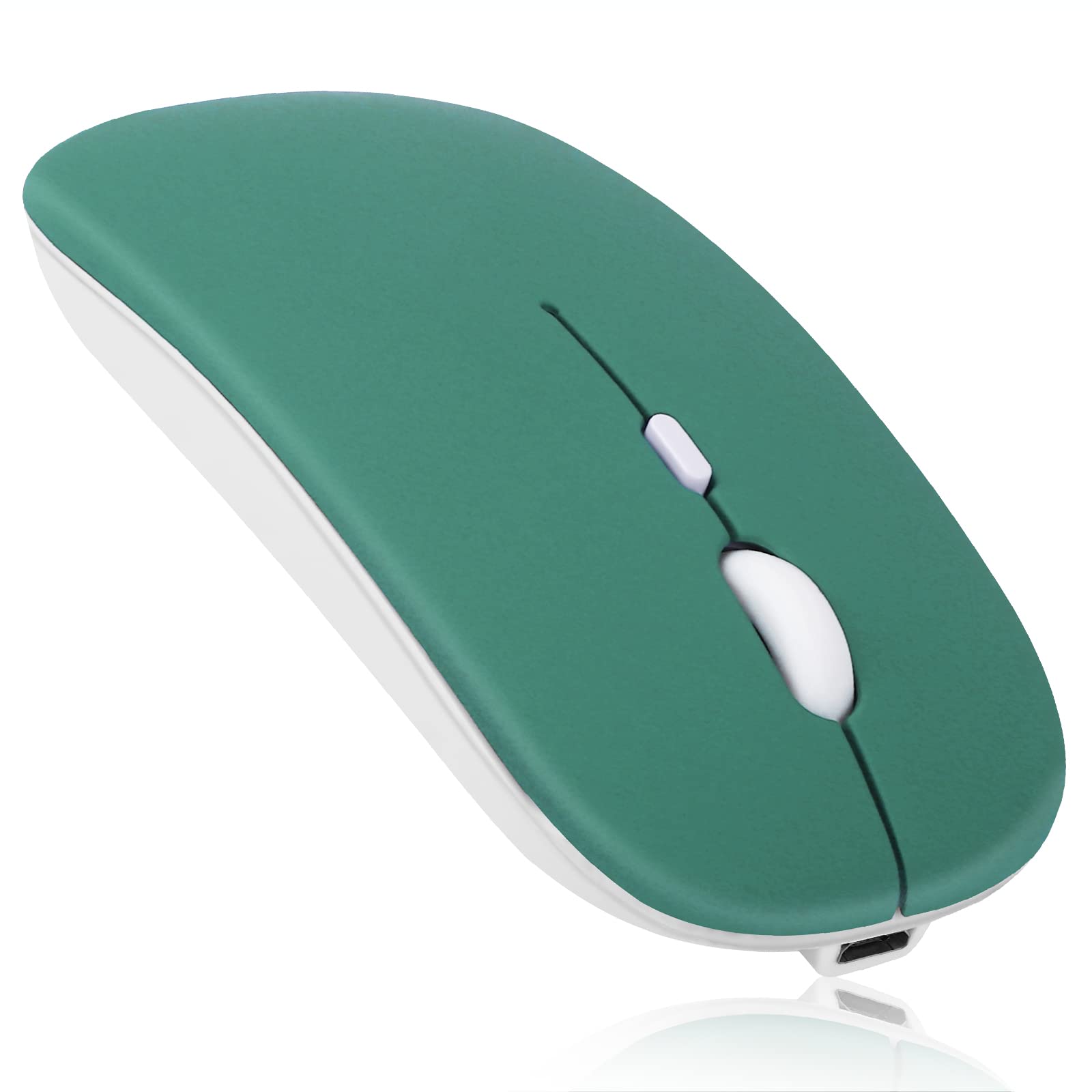 Bluetooth Rechargeable Wireless Mouse for Dell Alienware m15 R4, Compatible with Laptop/PC/Mac/iPad Pro/Tablet/Android, Jade Green - Perfect for Gaming, Office, and Travel